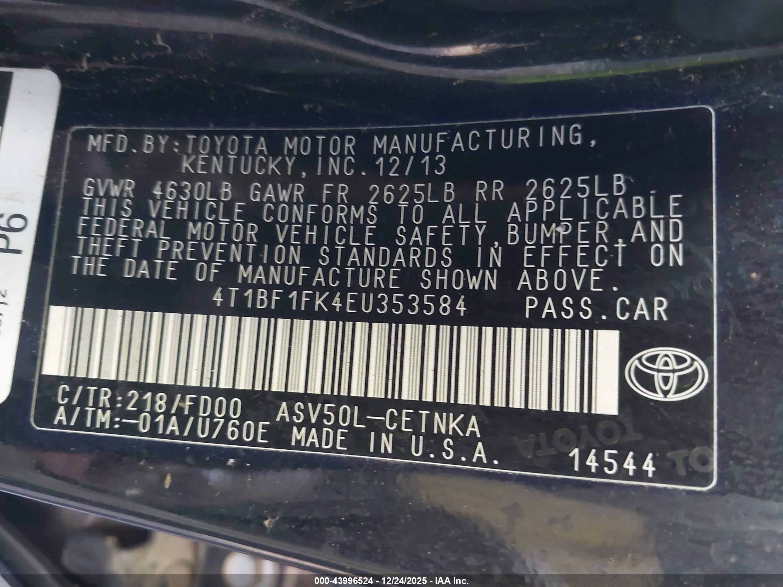 TOYOTA CAMRY image 9