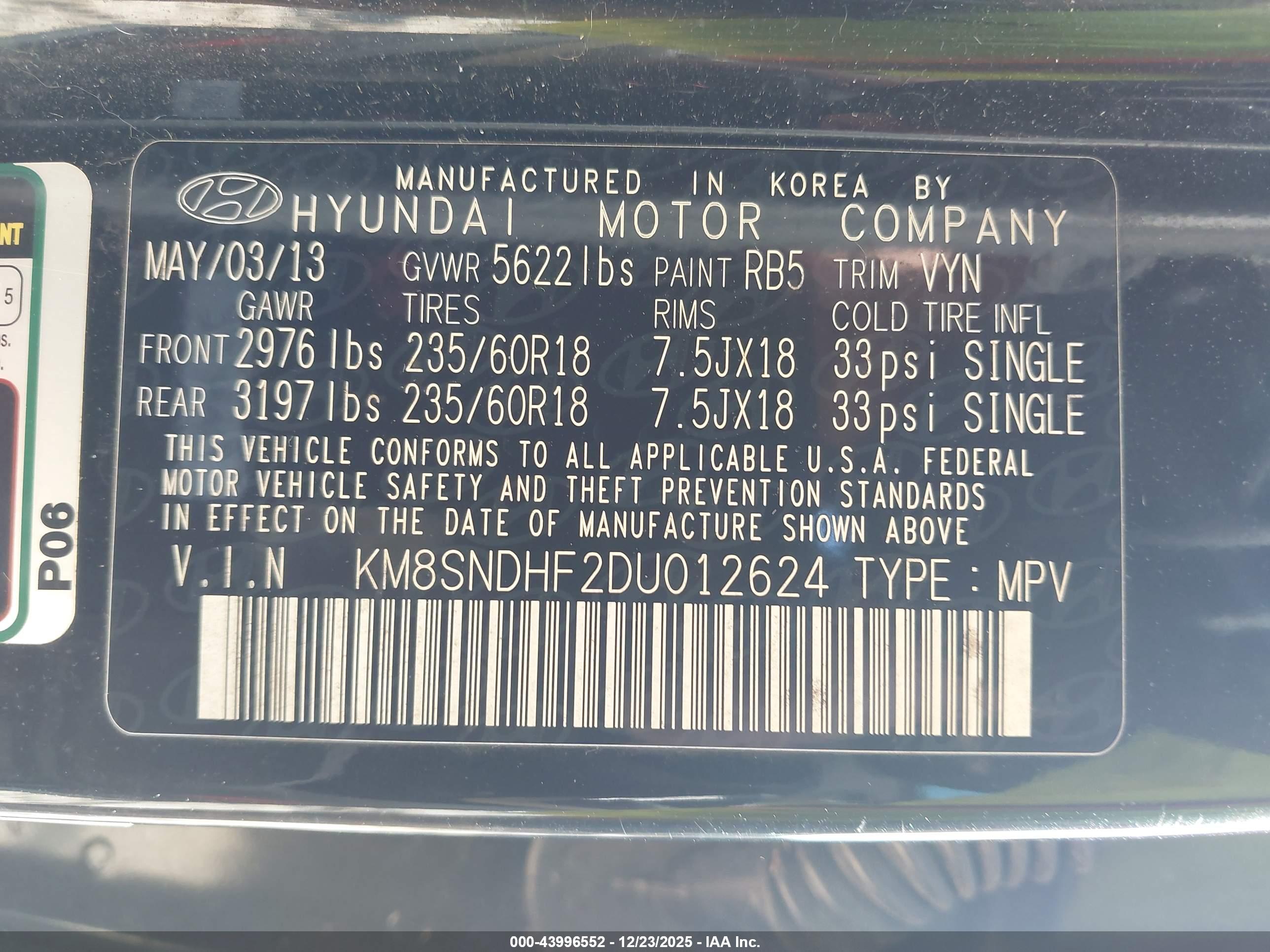 HYUNDAI SANTA image 9