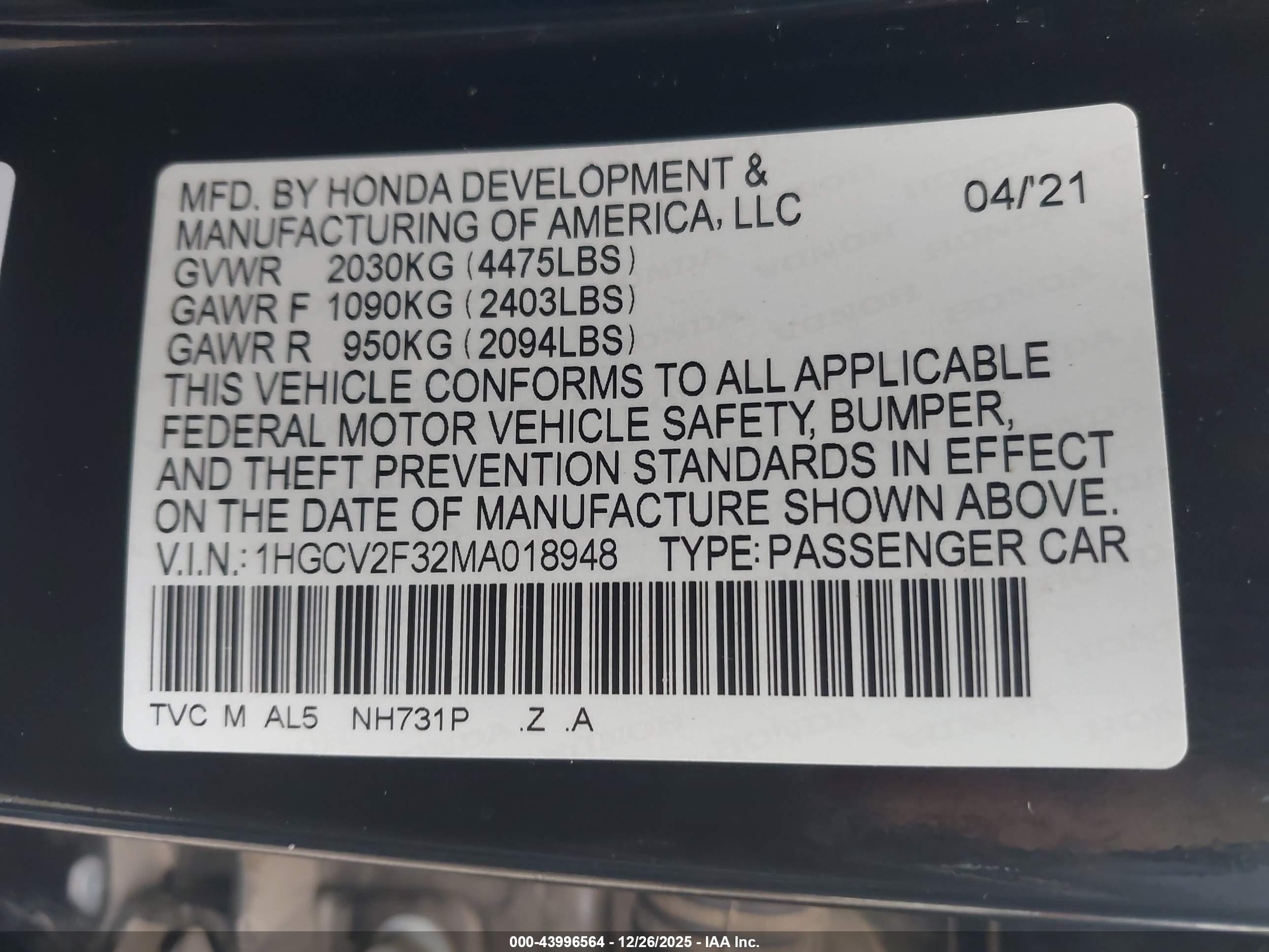 HONDA ACCORD image 9