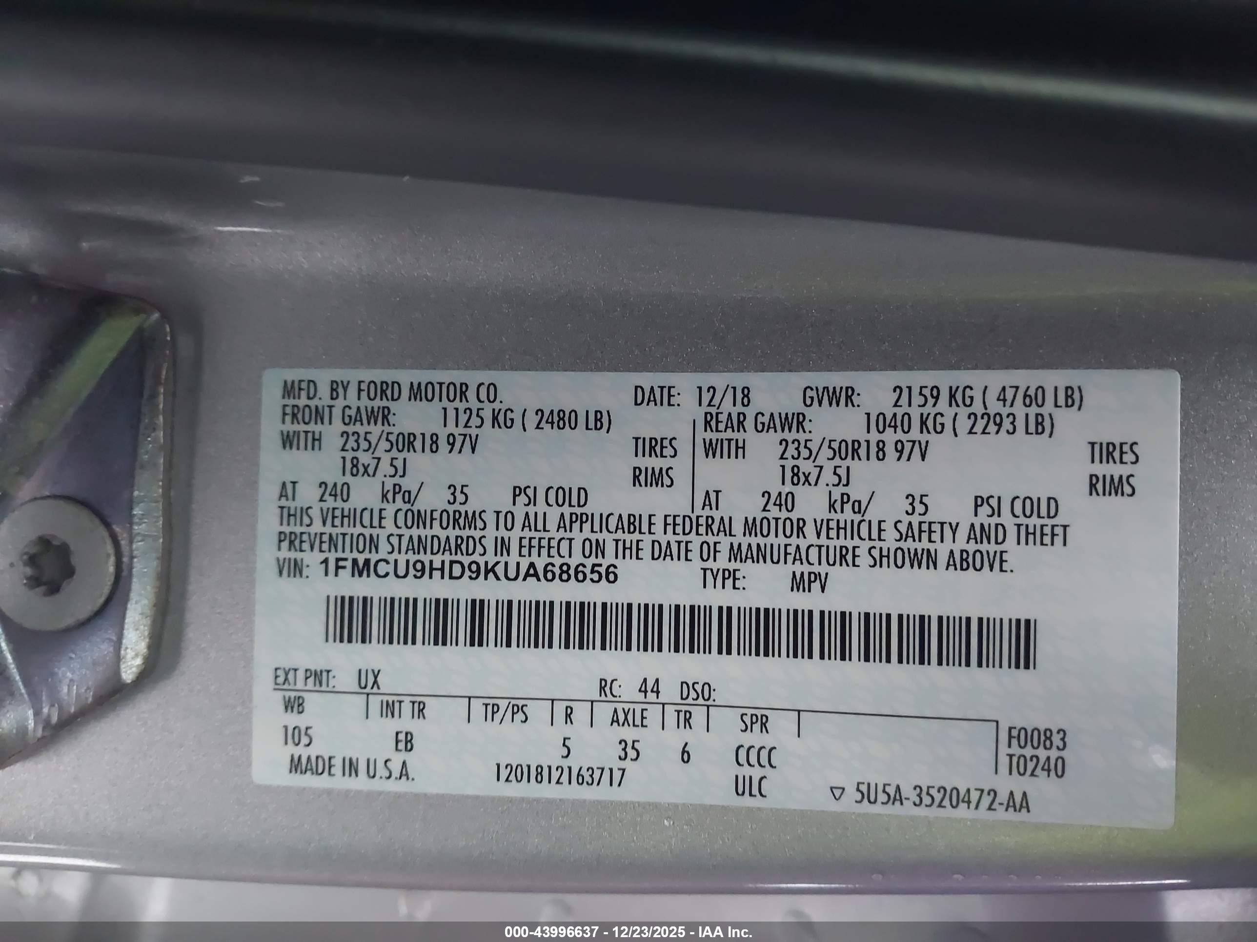 FORD ESCAPE image 9