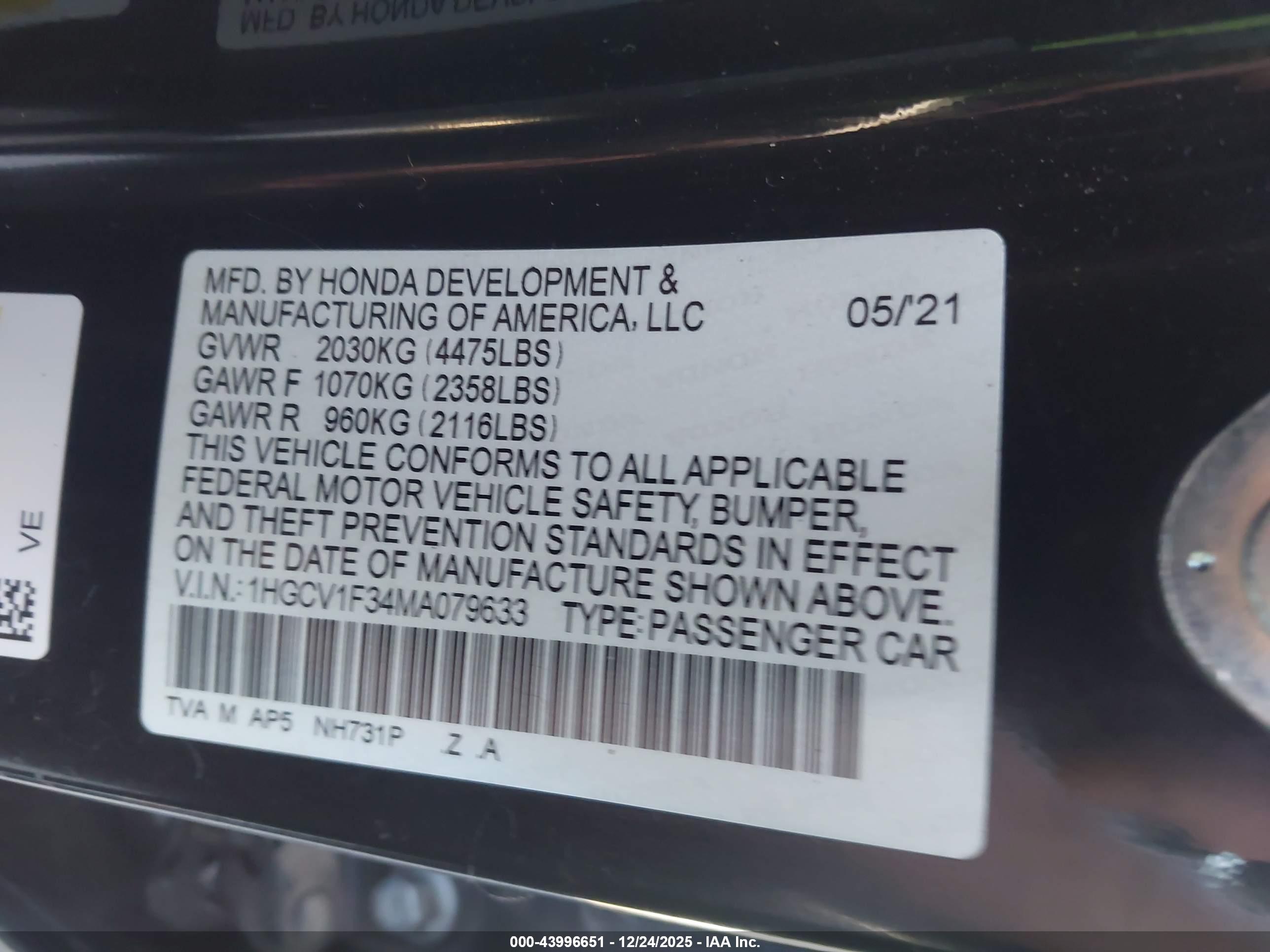 HONDA ACCORD image 9