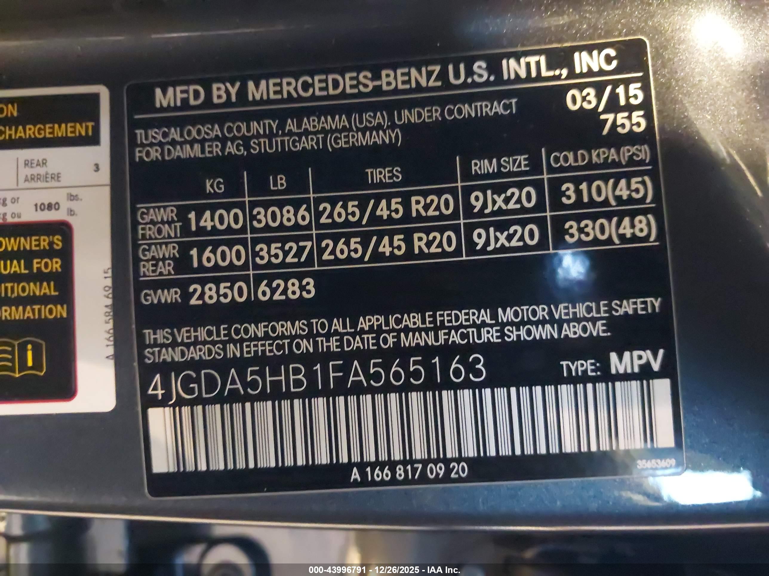 MERCEDES-BENZ ML image 9
