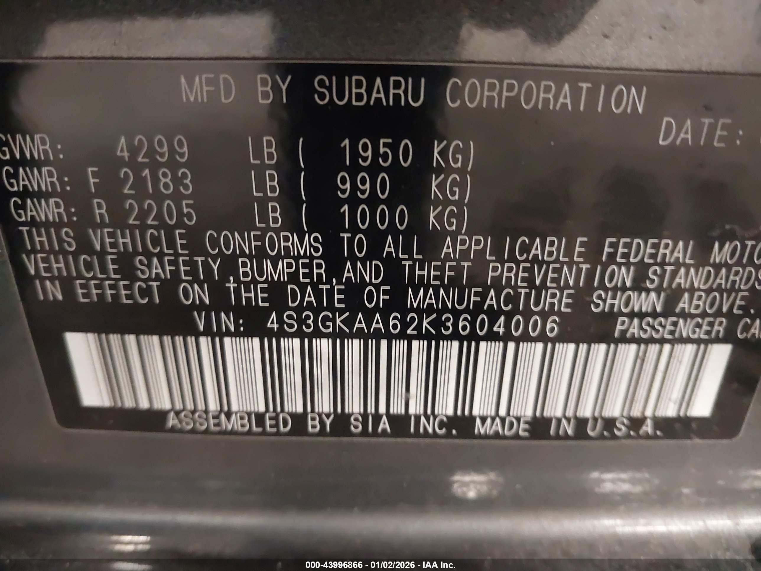 SUBARU IMPREZA image 9
