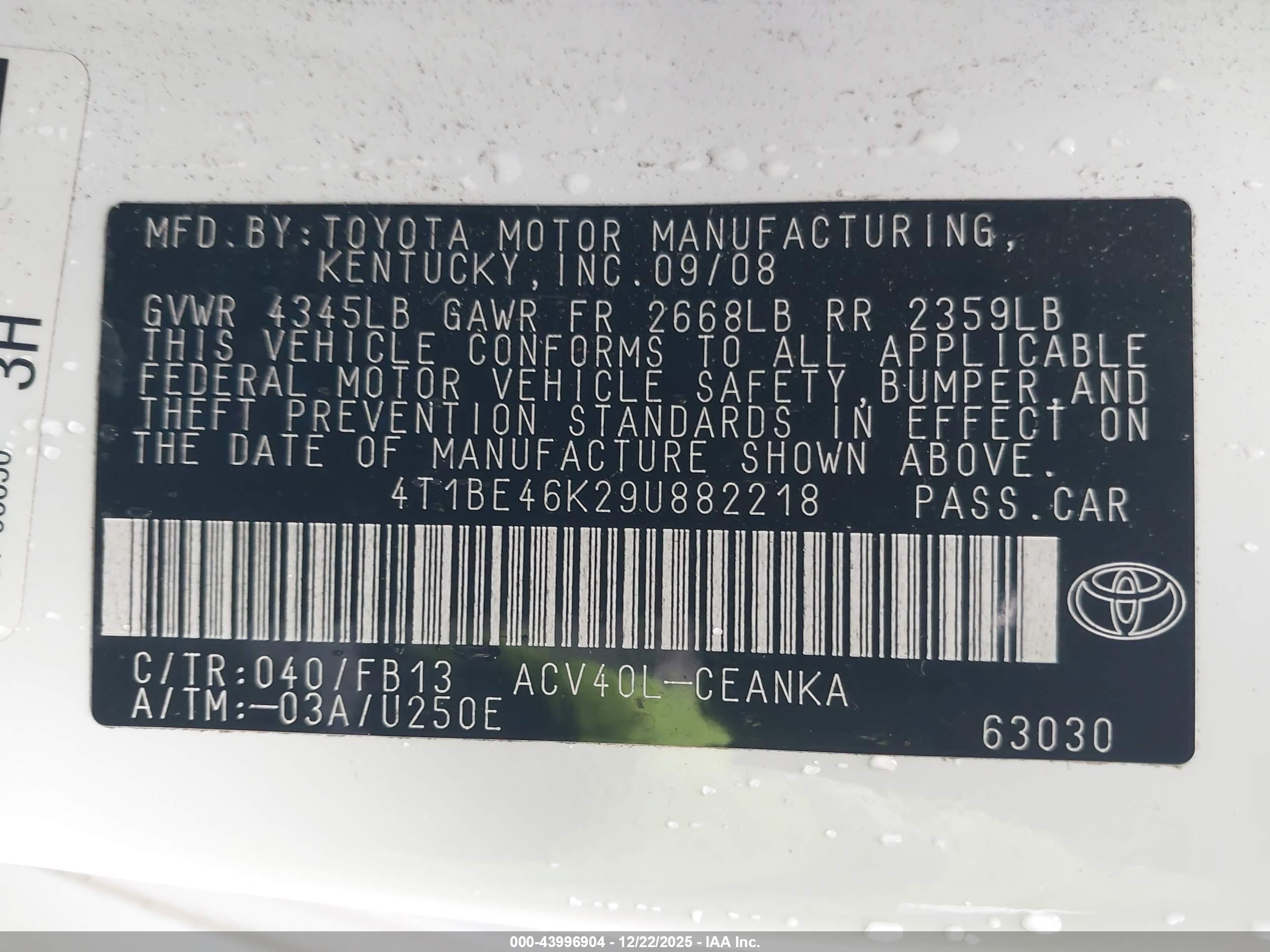 TOYOTA CAMRY image 9