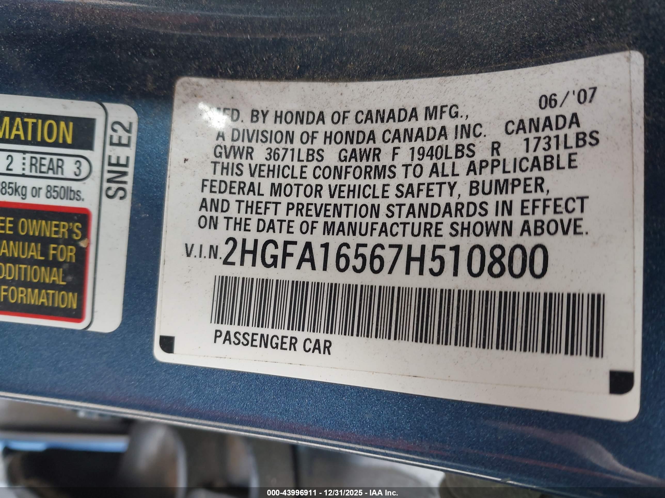 HONDA CIVIC image 9