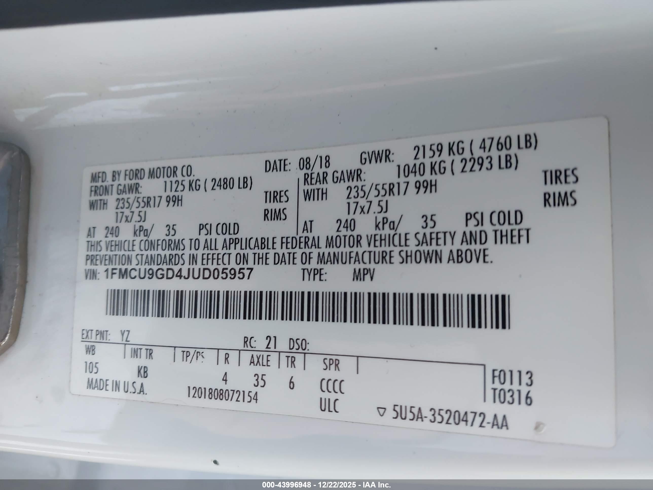 FORD ESCAPE image 9