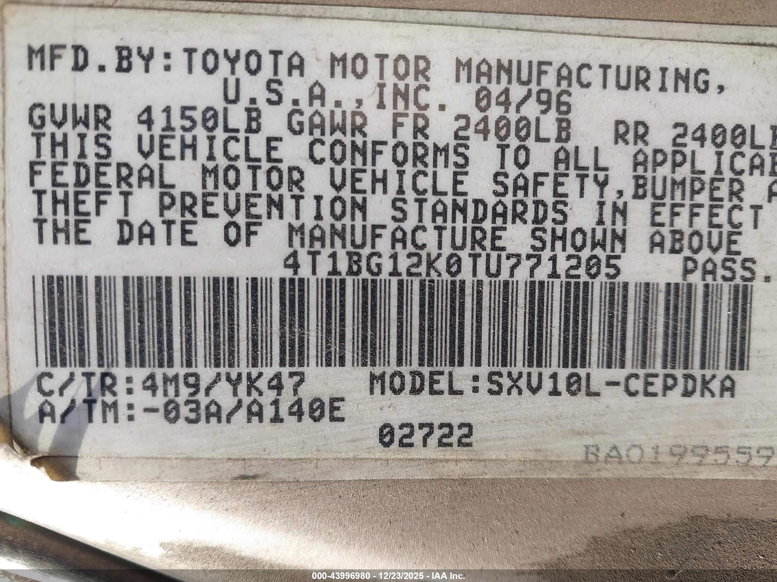 TOYOTA CAMRY image 9