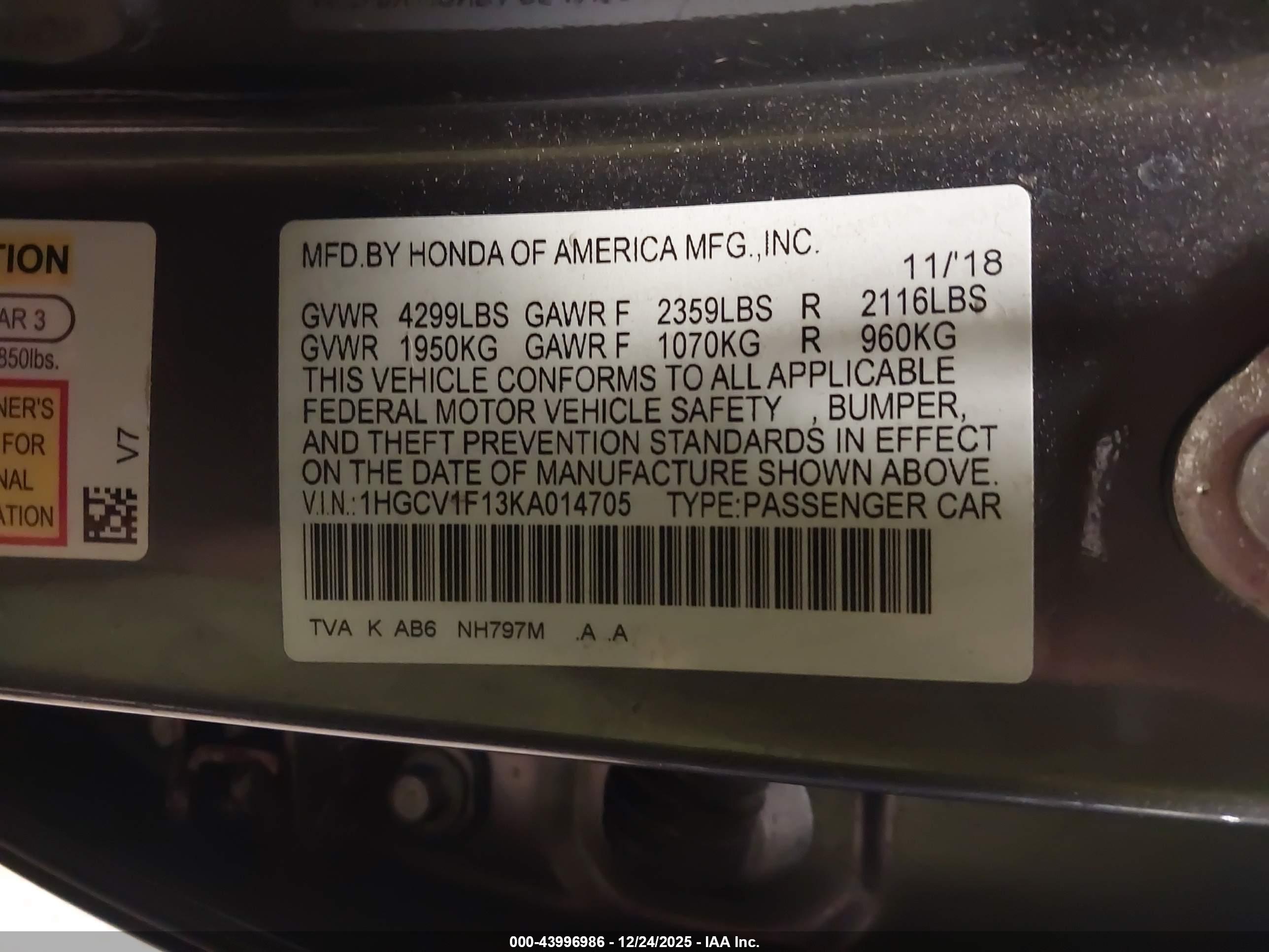 HONDA ACCORD image 9