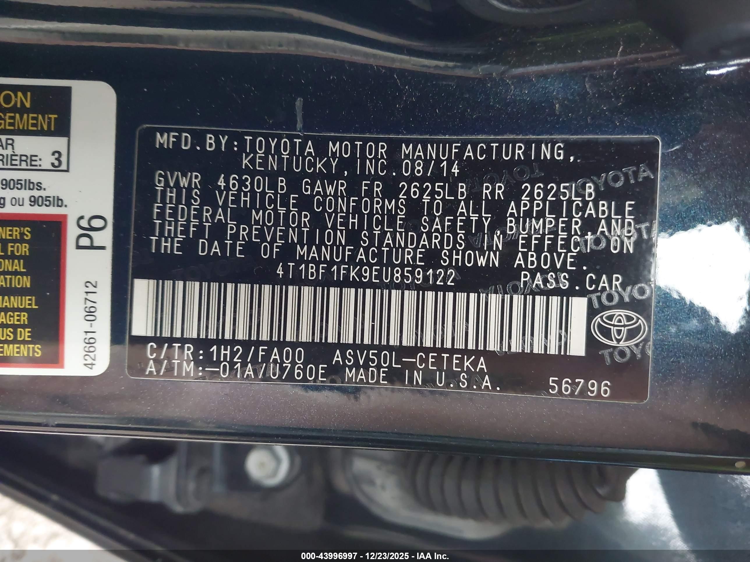 TOYOTA CAMRY image 9