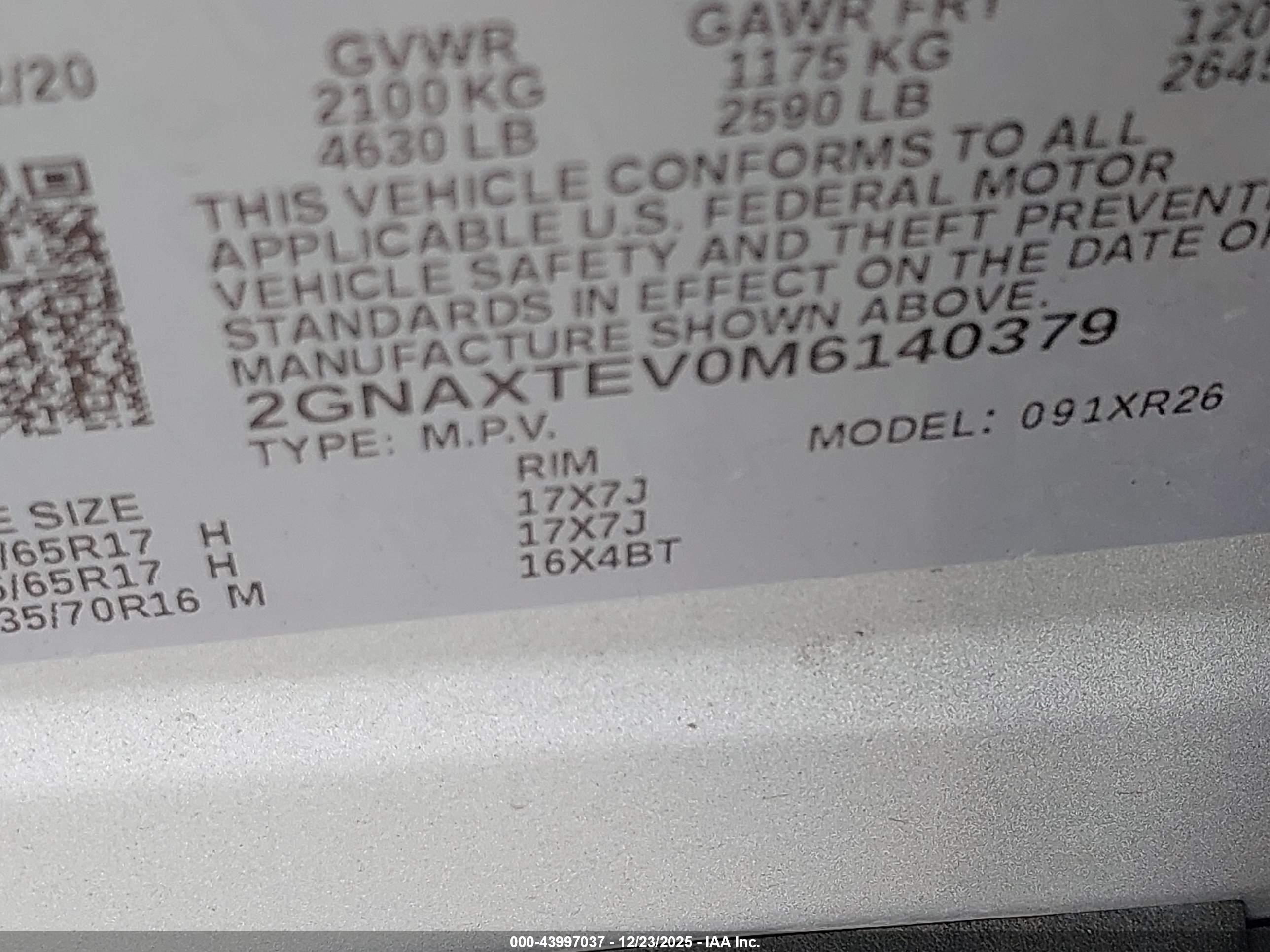 CHEVROLET EQUINOX image 9