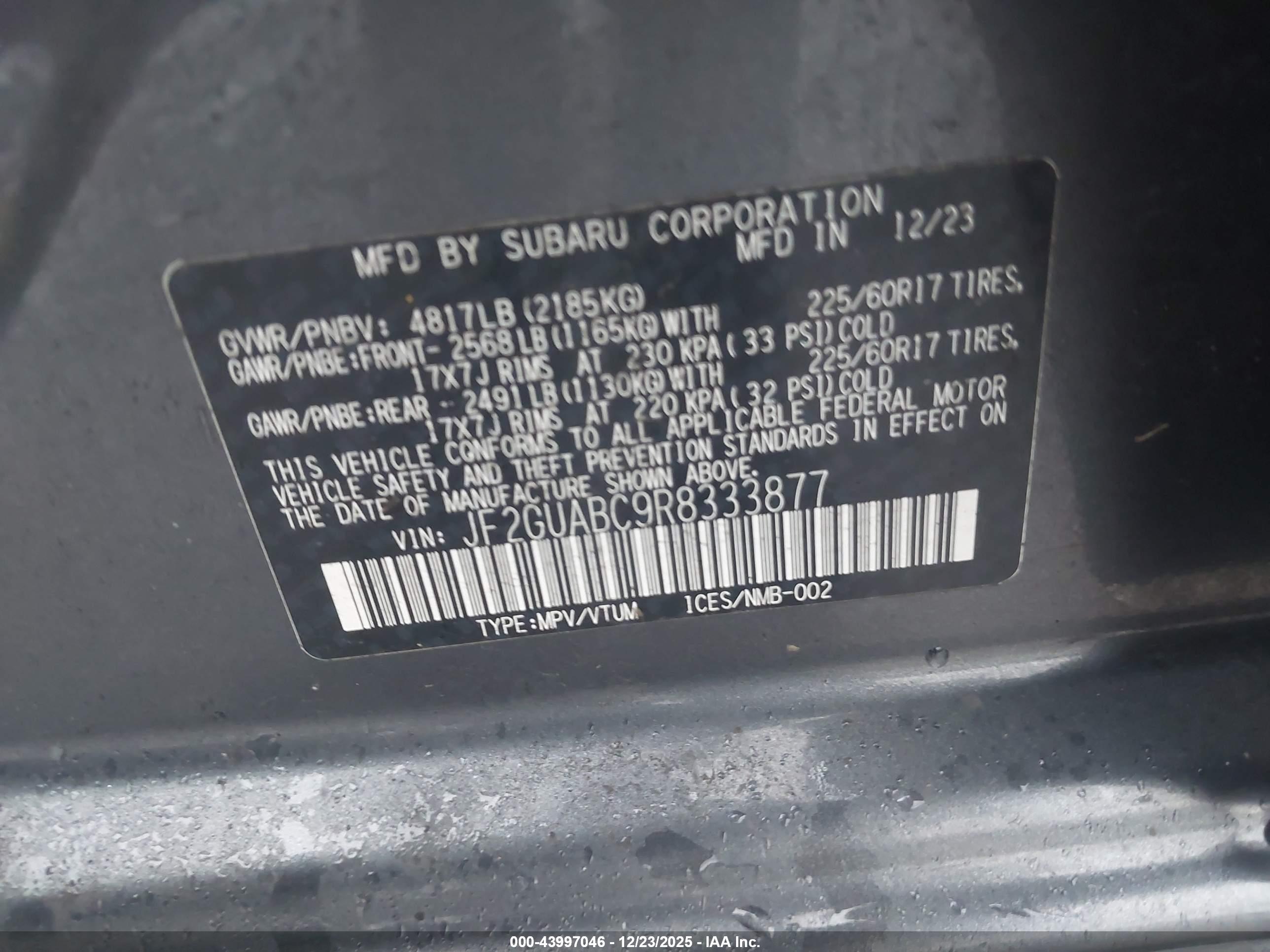 SUBARU CROSSTREK image 9