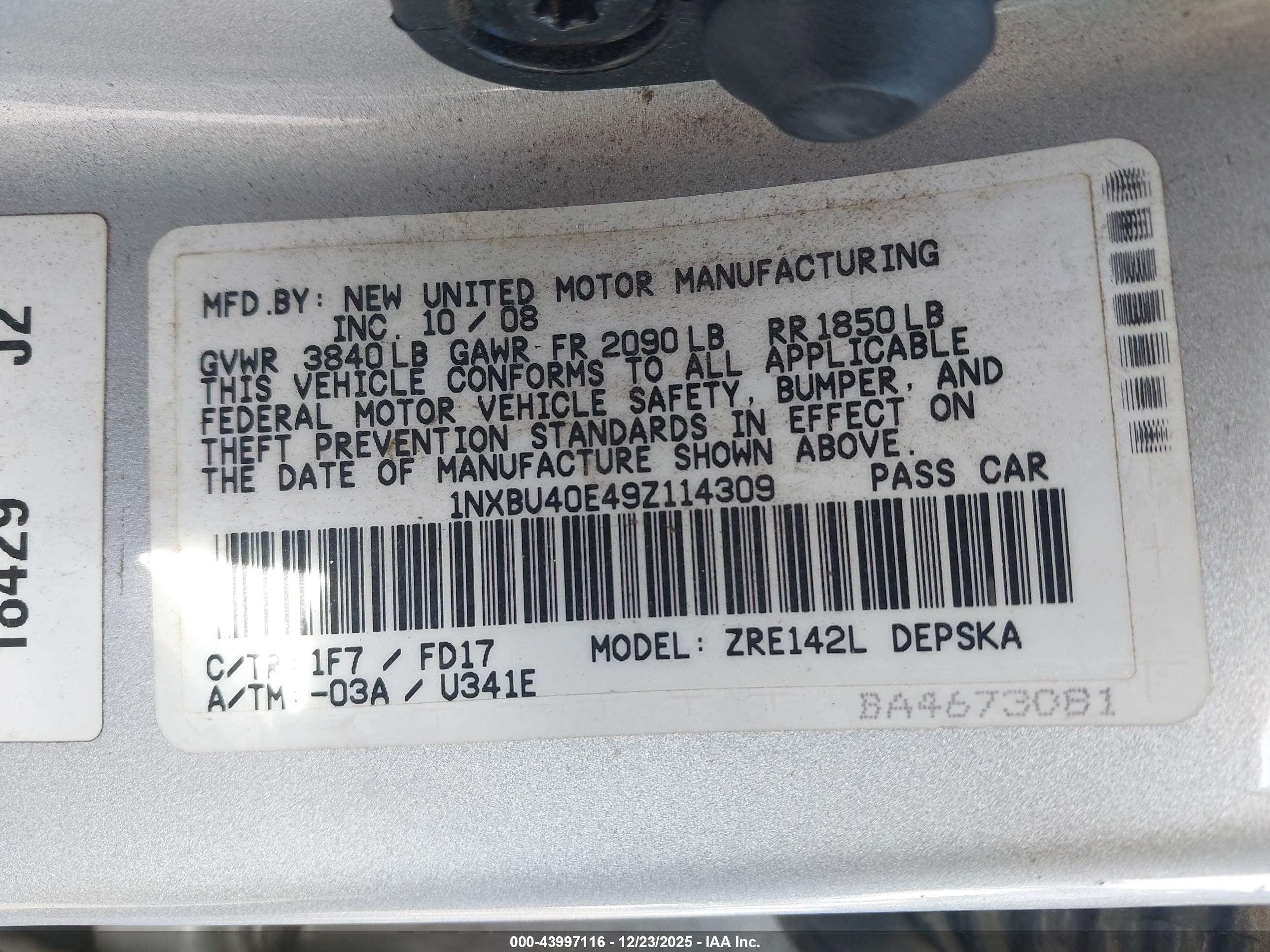 TOYOTA COROLLA image 9