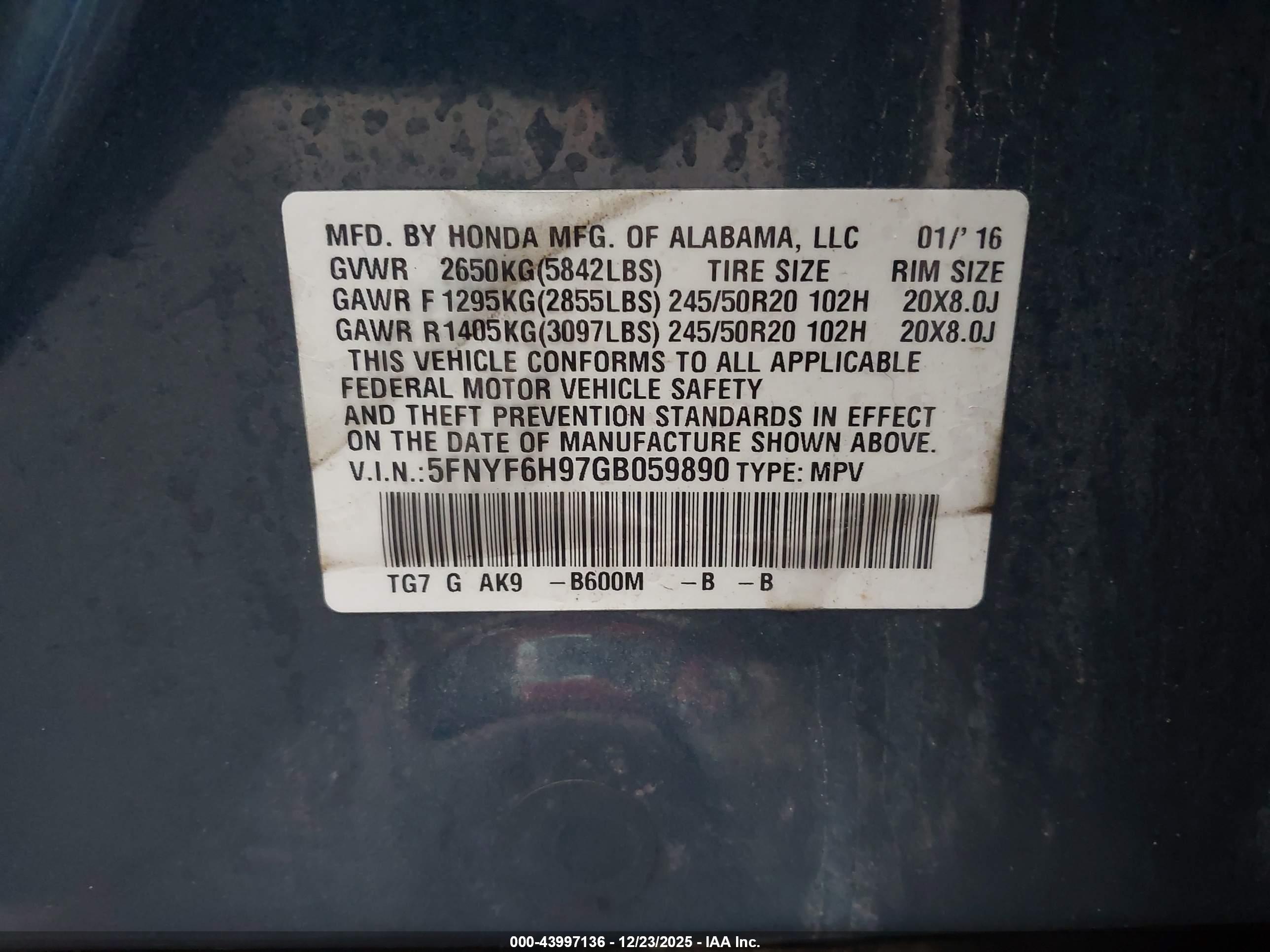 HONDA PILOT image 9
