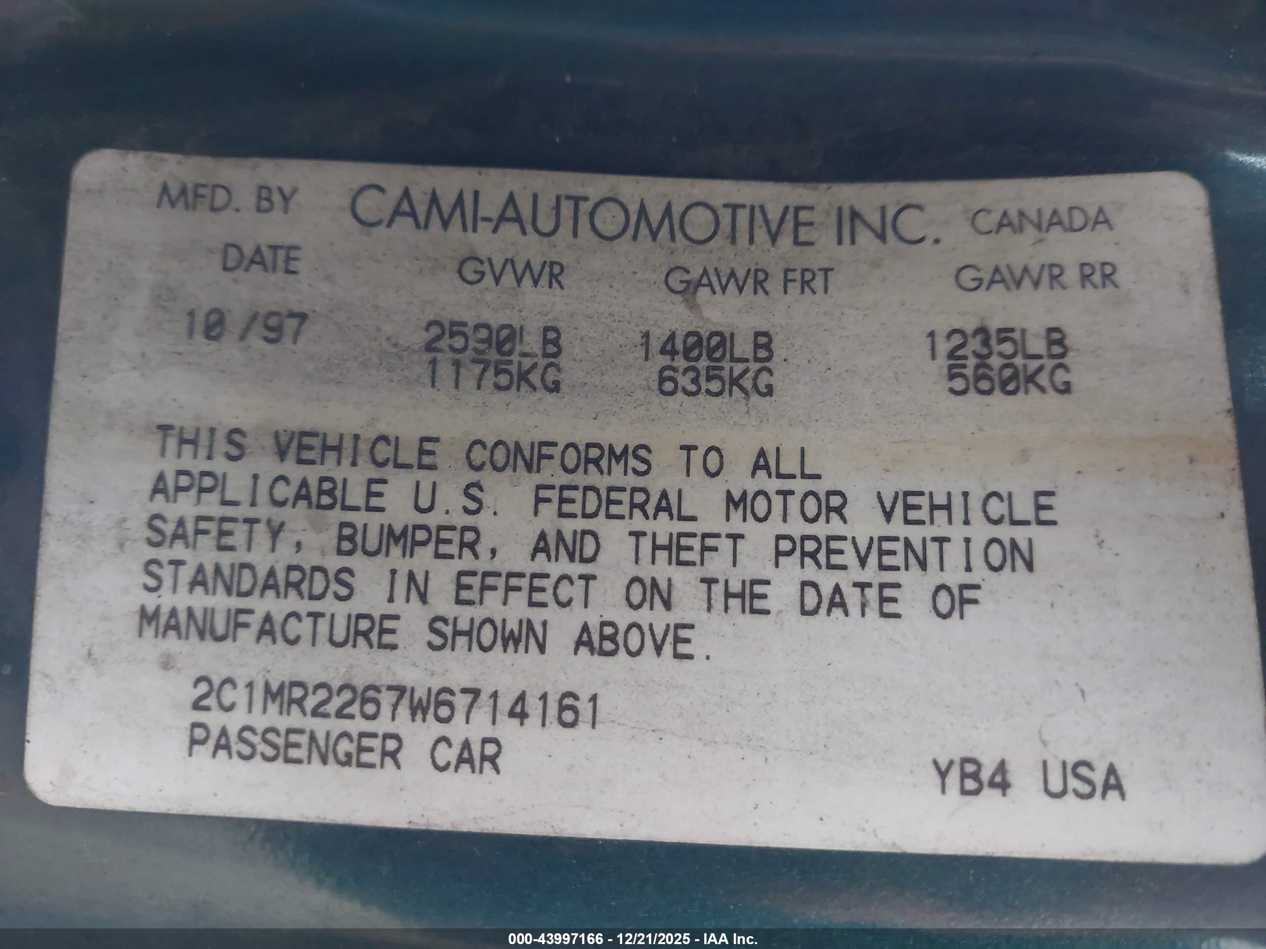 CHEVROLET METRO image 9
