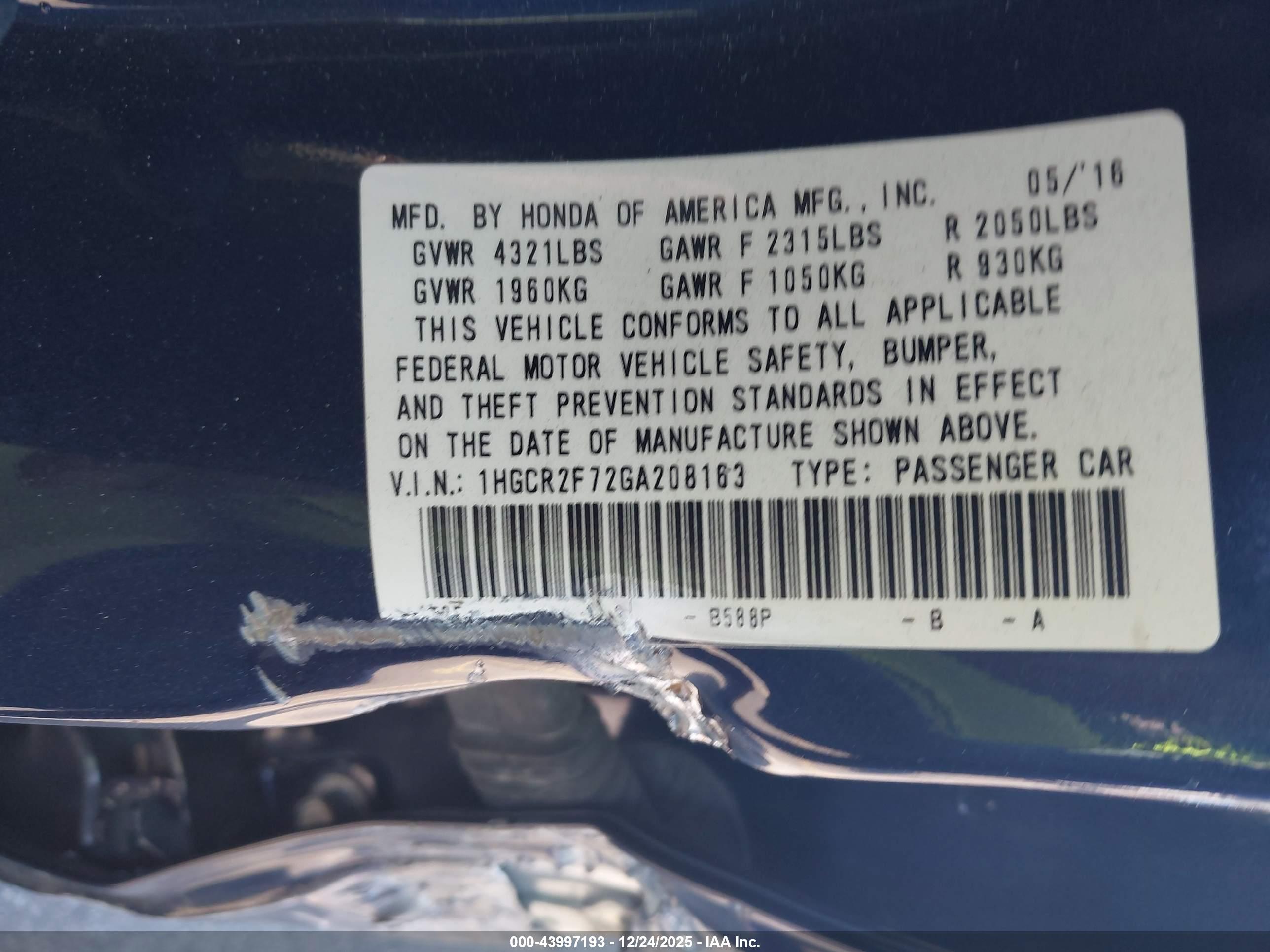 HONDA ACCORD image 9