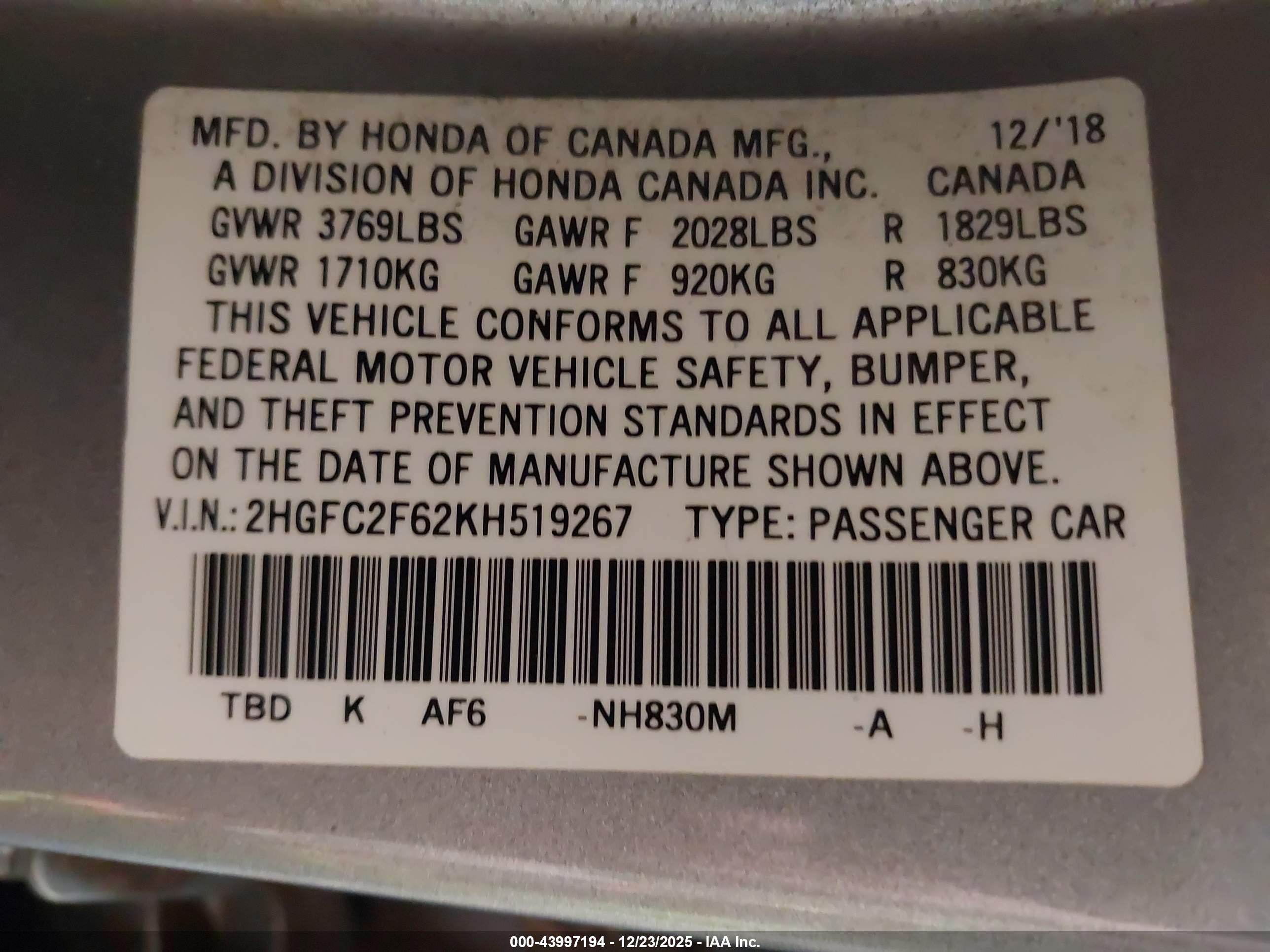 HONDA CIVIC image 9