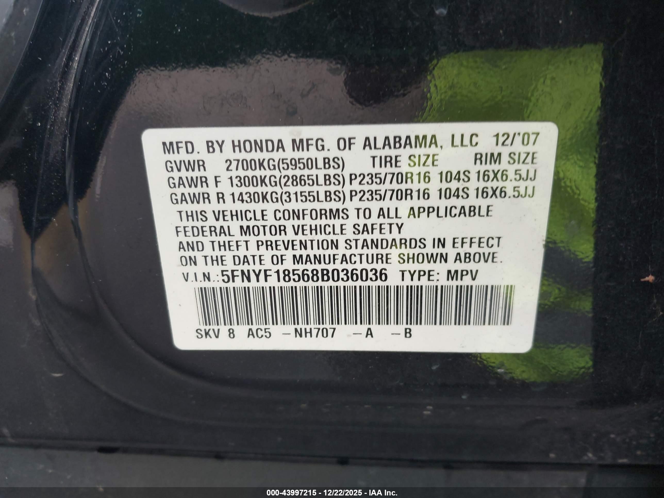 HONDA PILOT image 9
