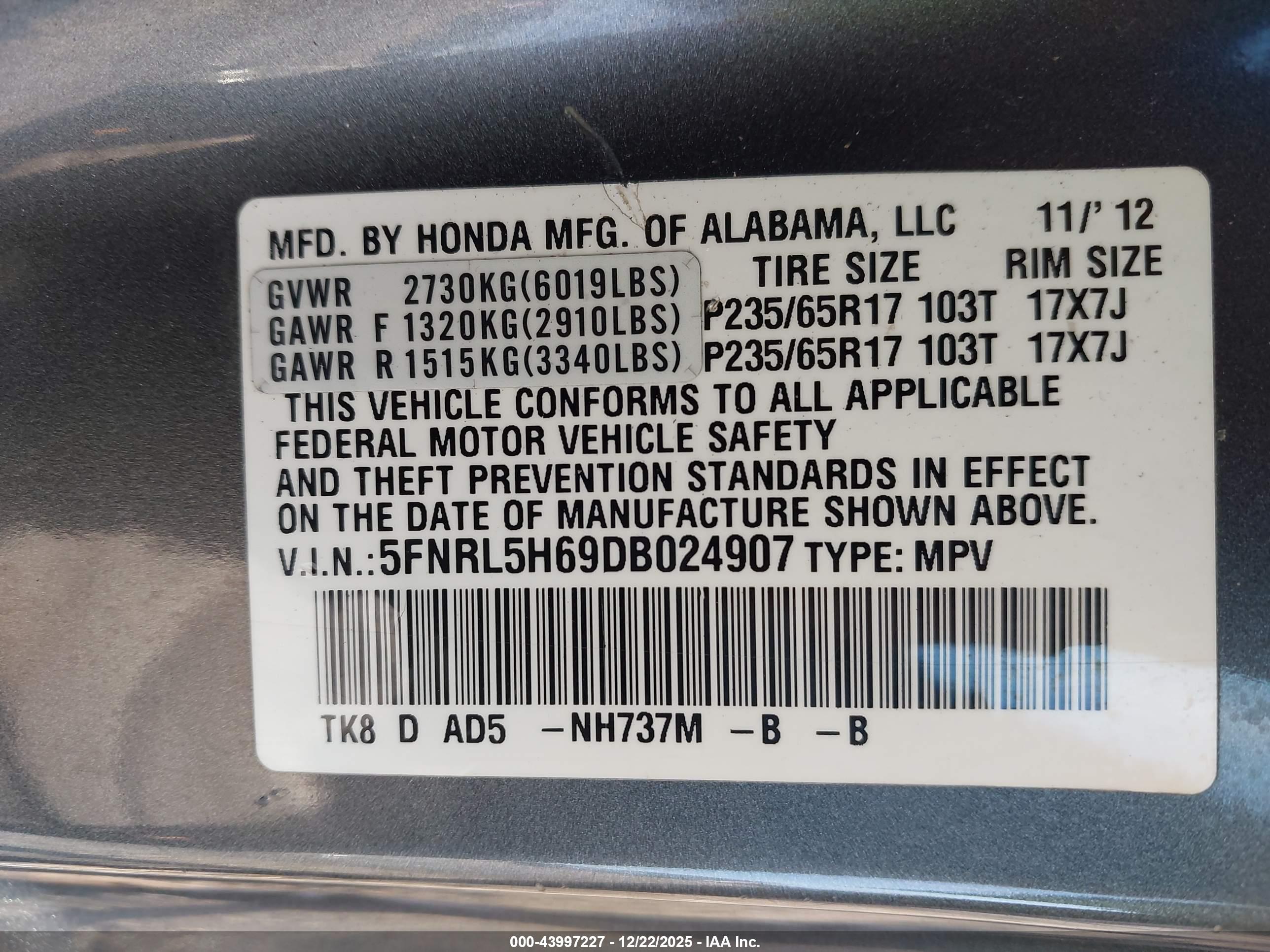 HONDA ODYSSEY image 9