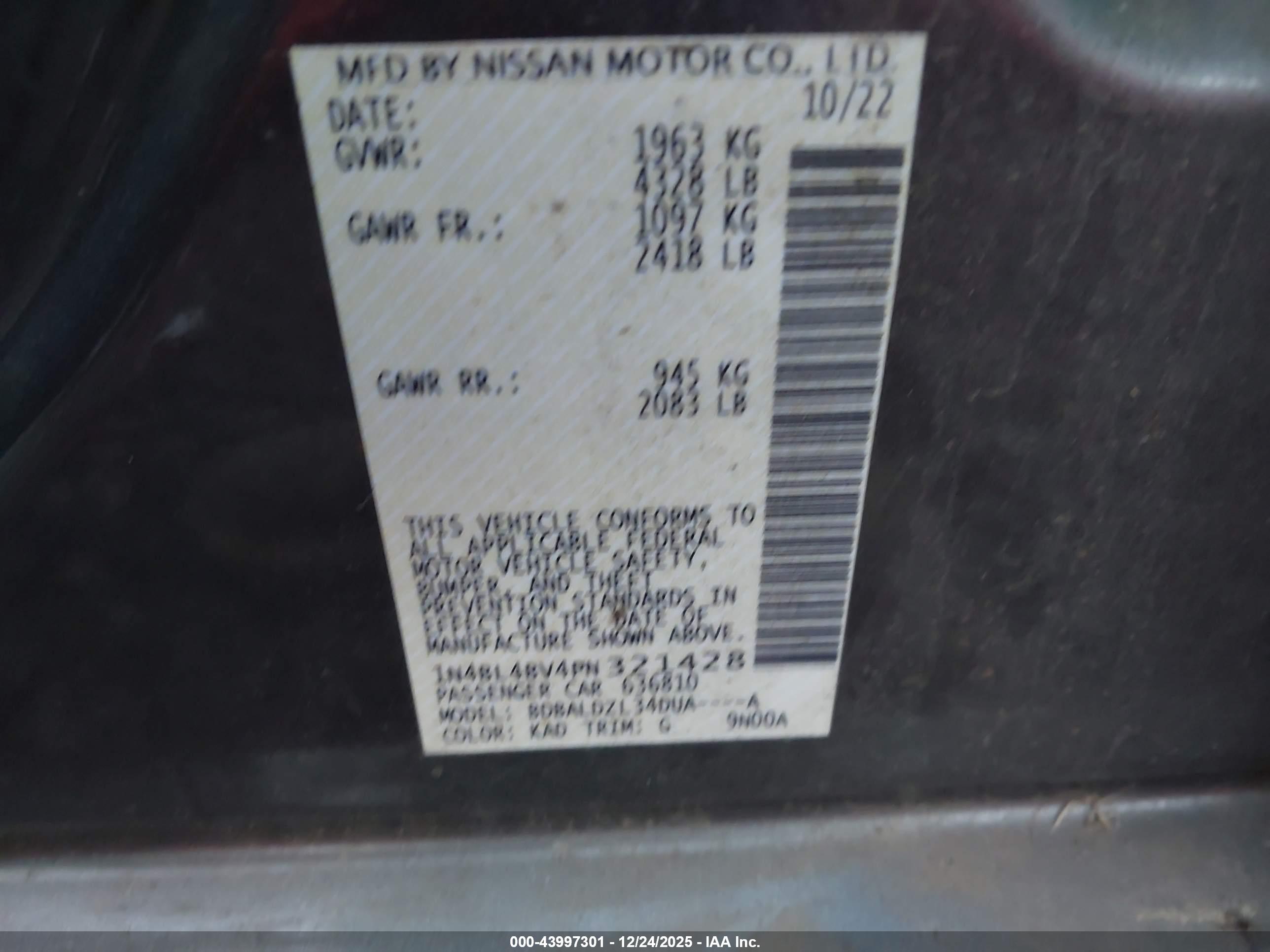 NISSAN ALTIMA image 9