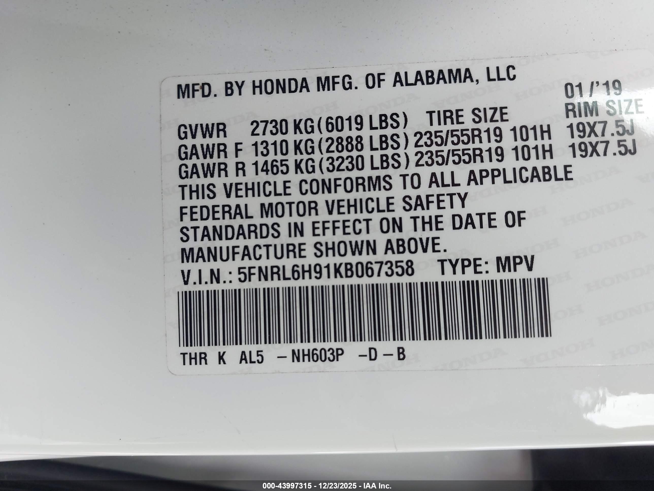 HONDA ODYSSEY image 9