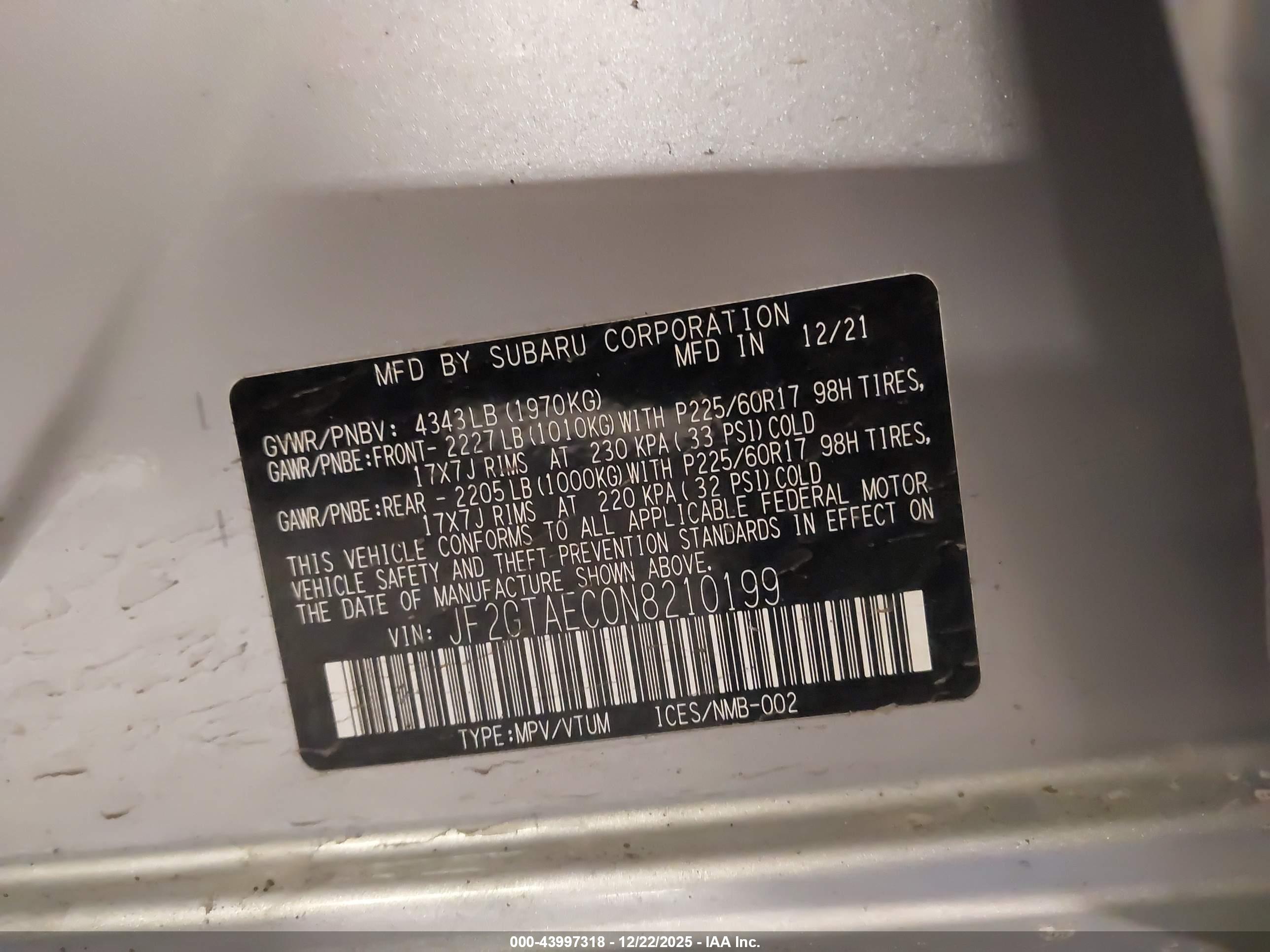SUBARU CROSSTREK image 9