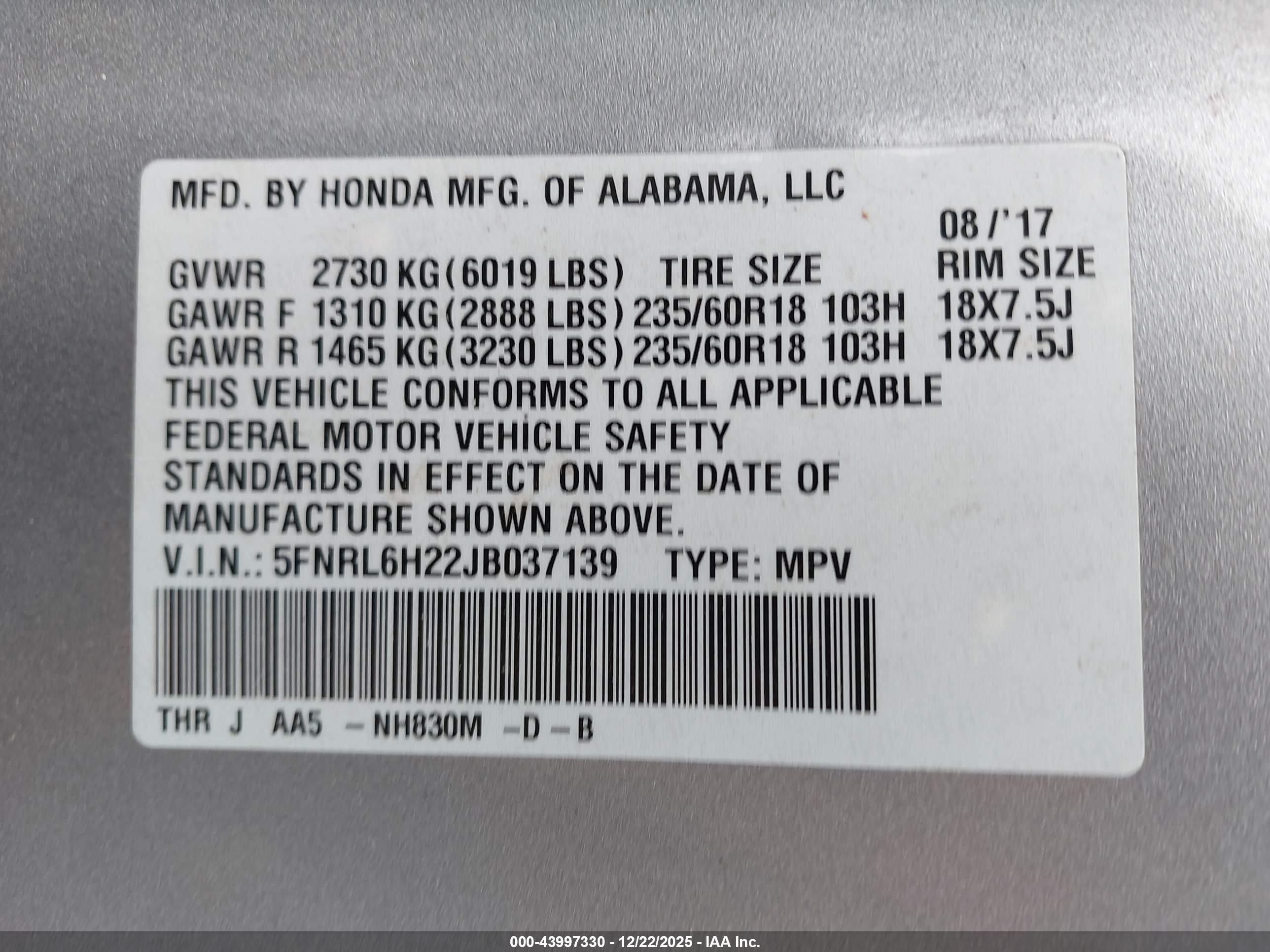 HONDA ODYSSEY image 9