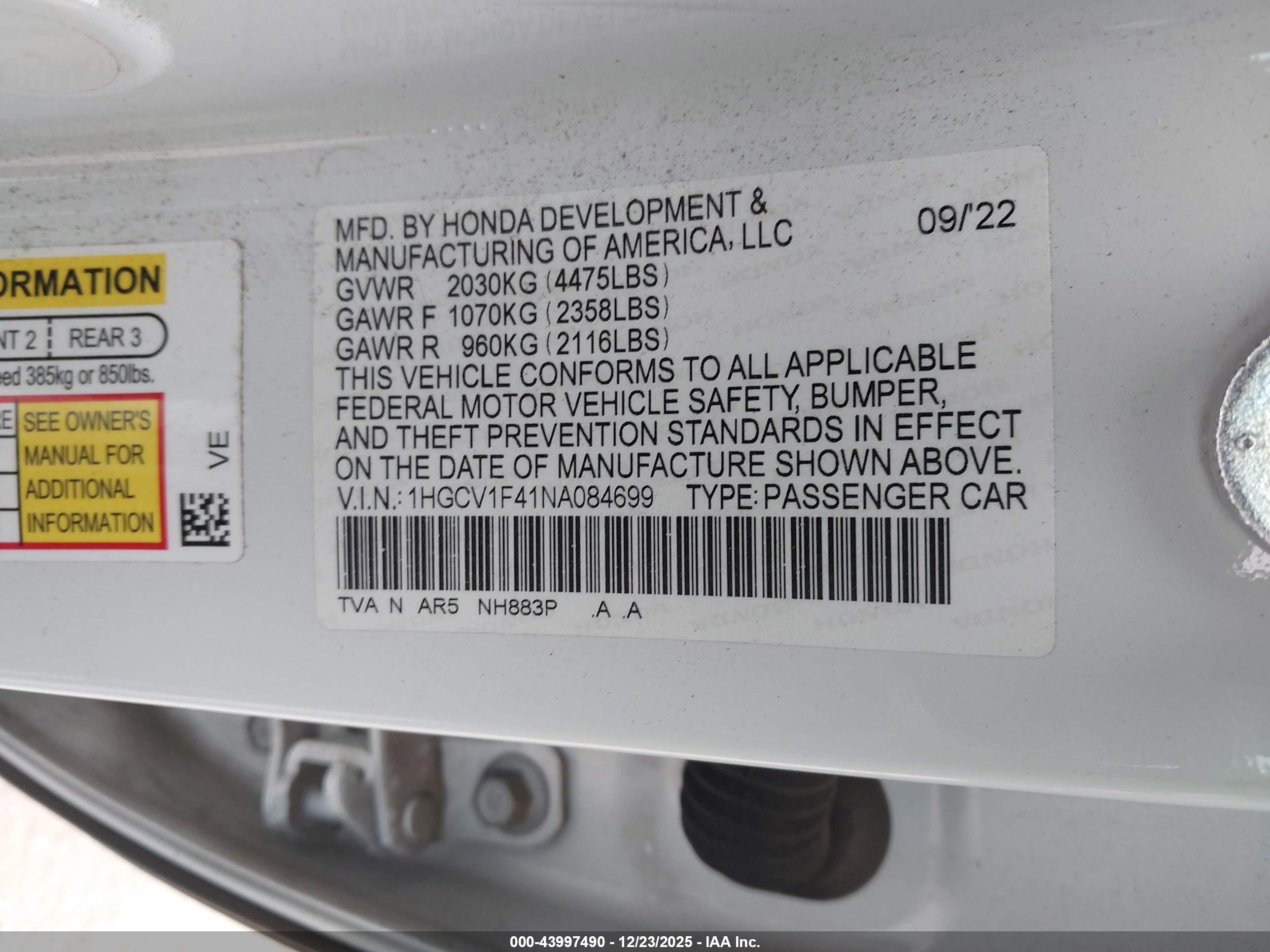 HONDA ACCORD image 9