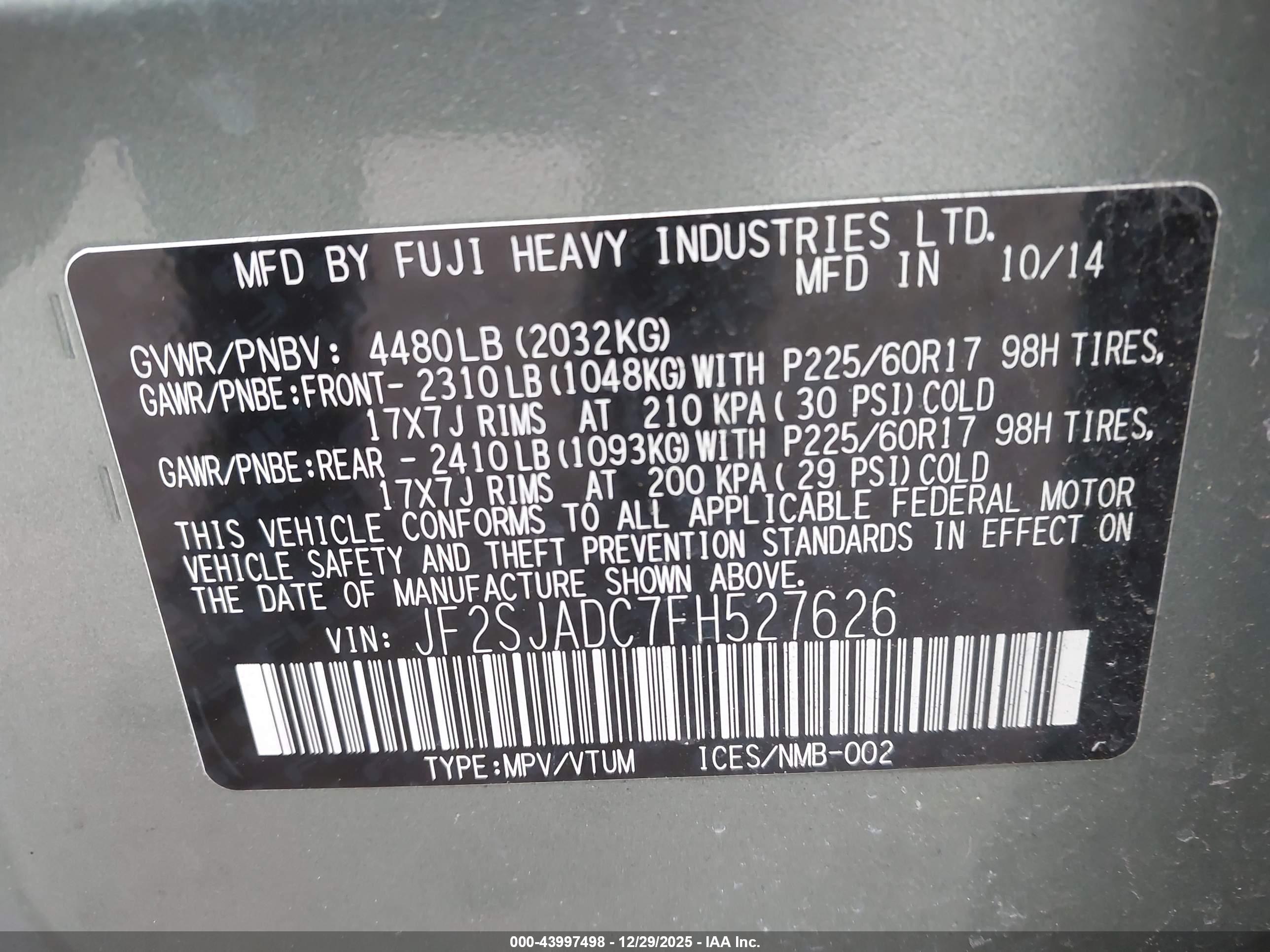 SUBARU FORESTER image 9