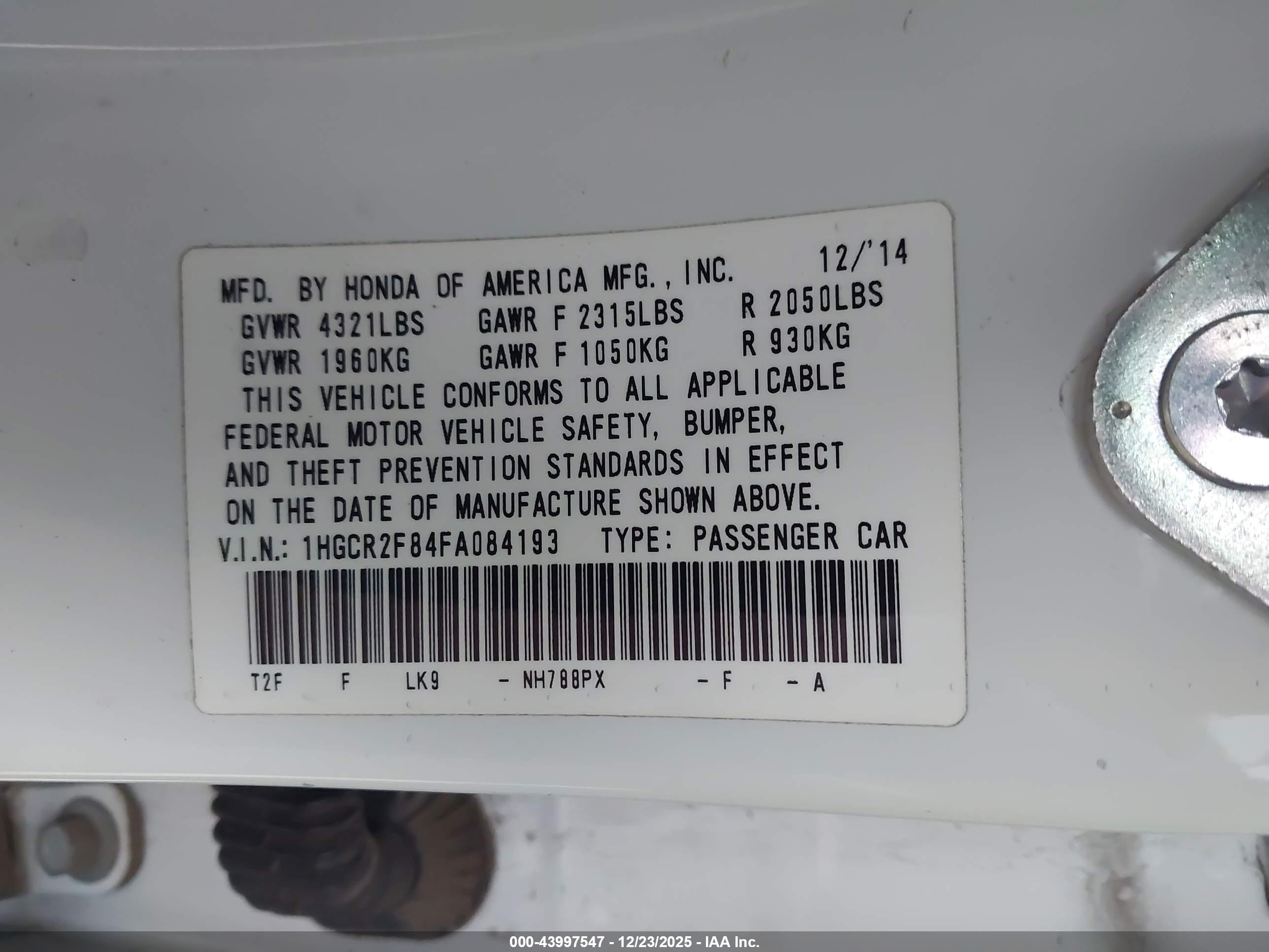 HONDA ACCORD image 9