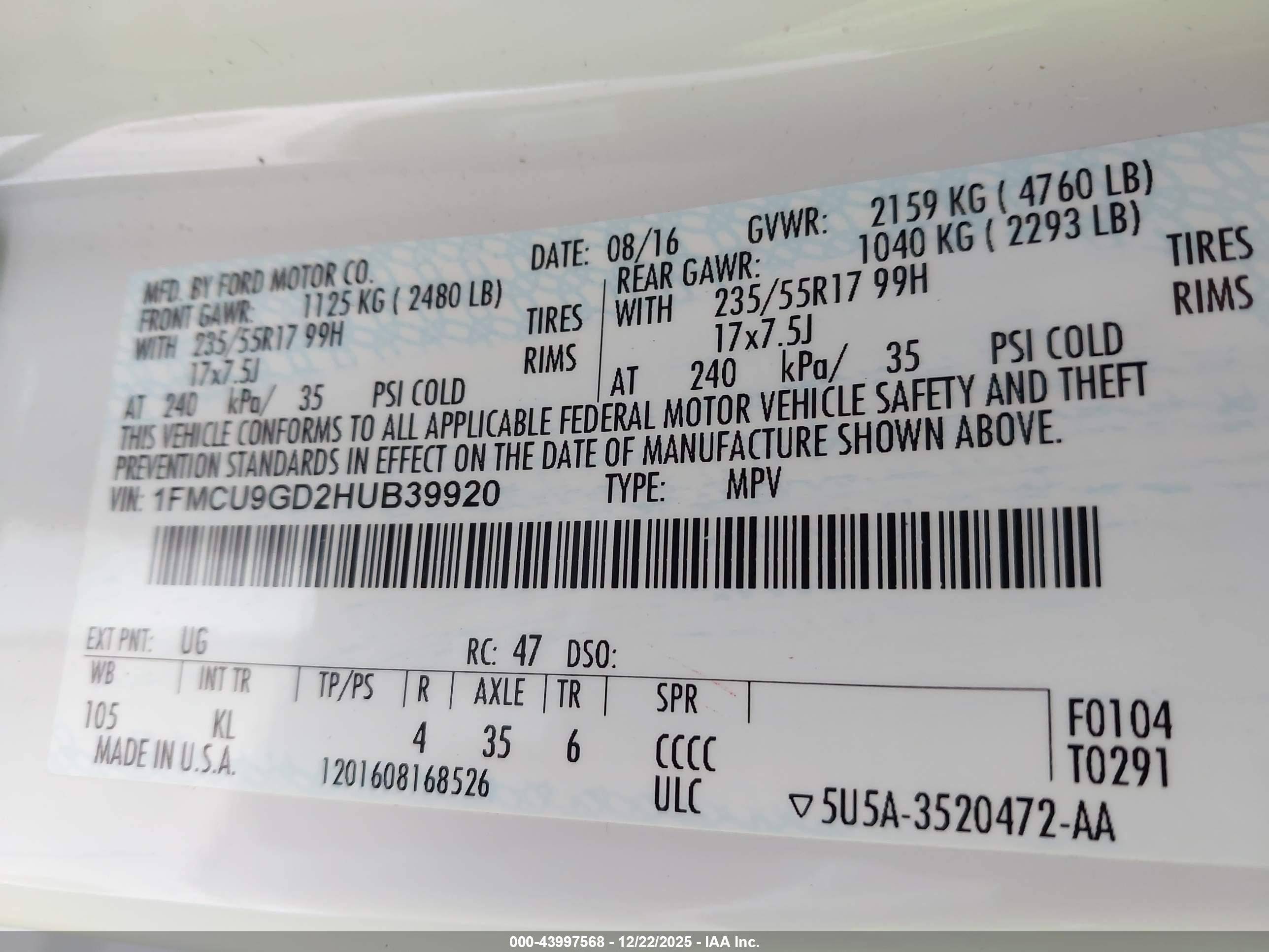 FORD ESCAPE image 9