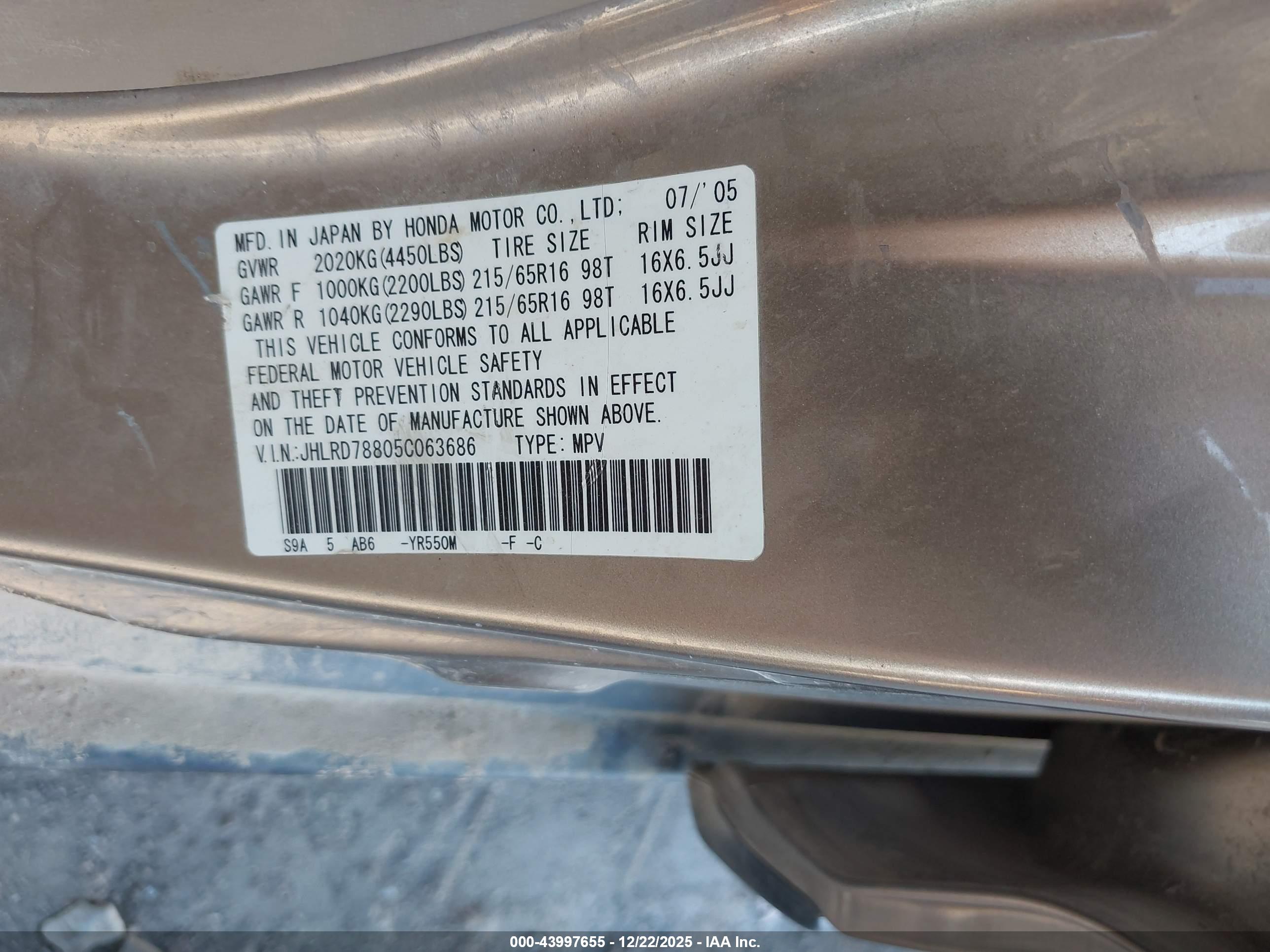 HONDA CR-V image 9