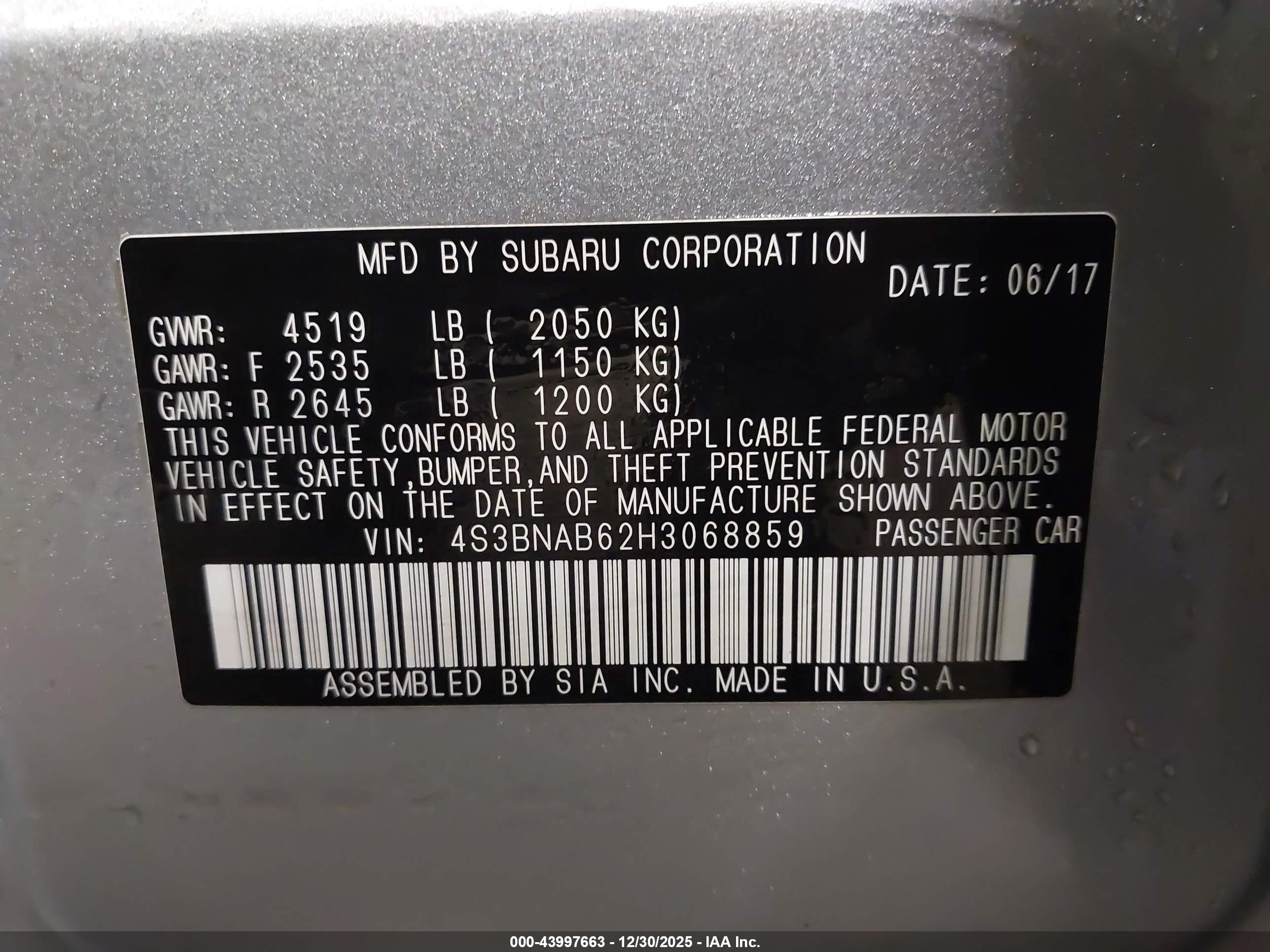 SUBARU LEGACY image 9