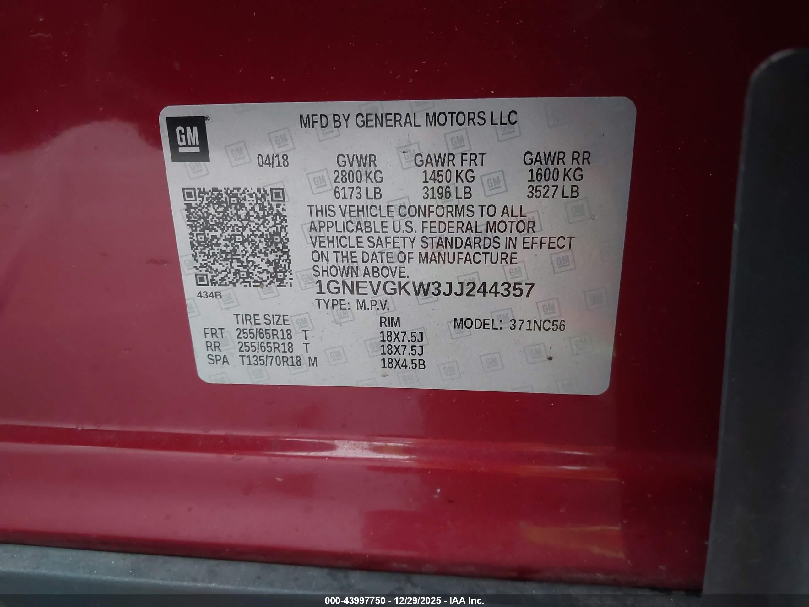 CHEVROLET TRAVERSE image 9