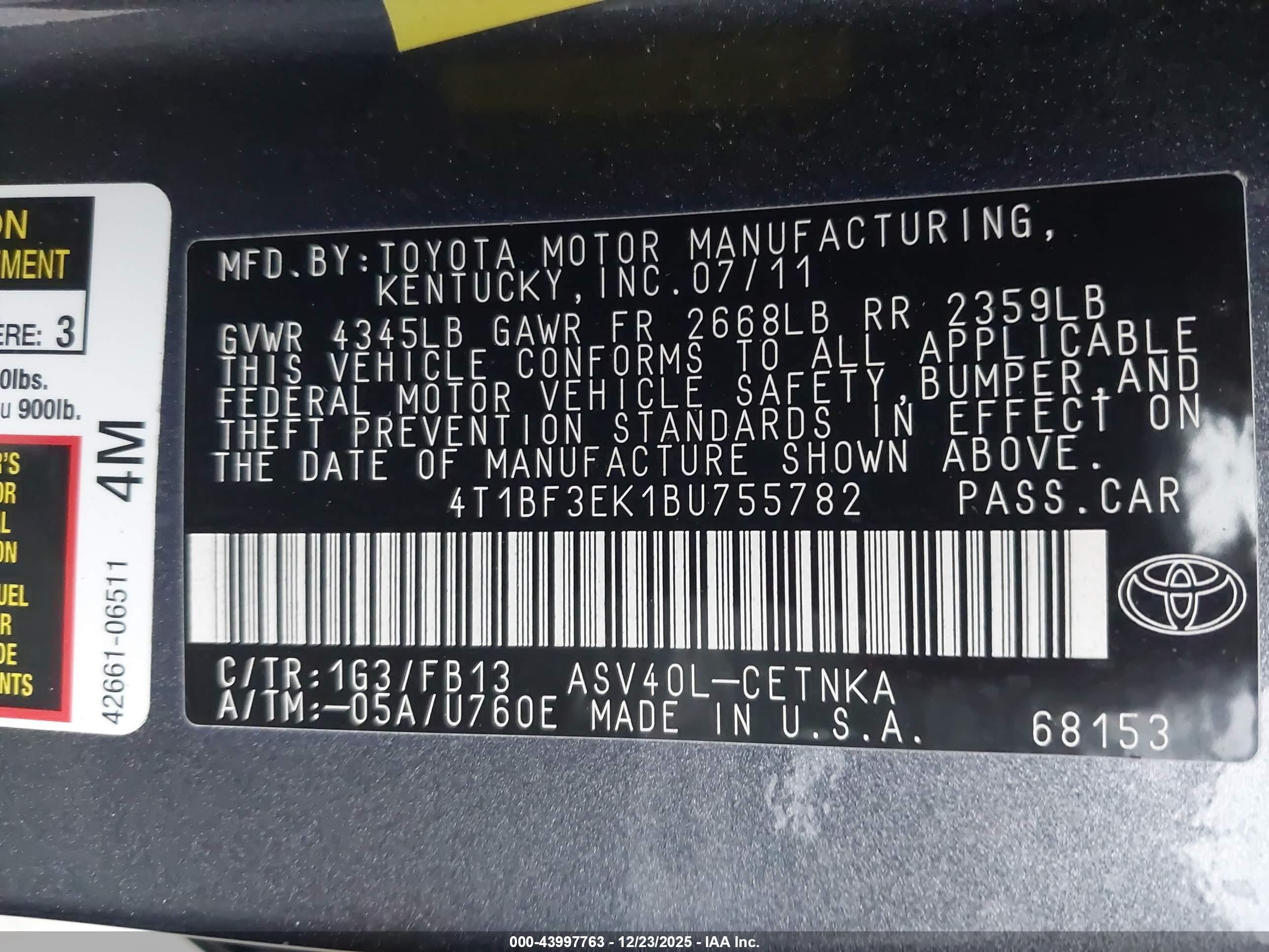 TOYOTA CAMRY image 9