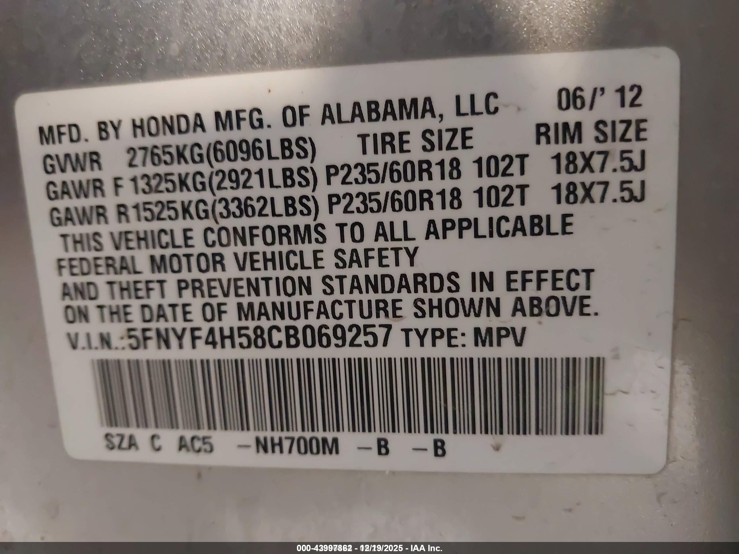HONDA PILOT image 9