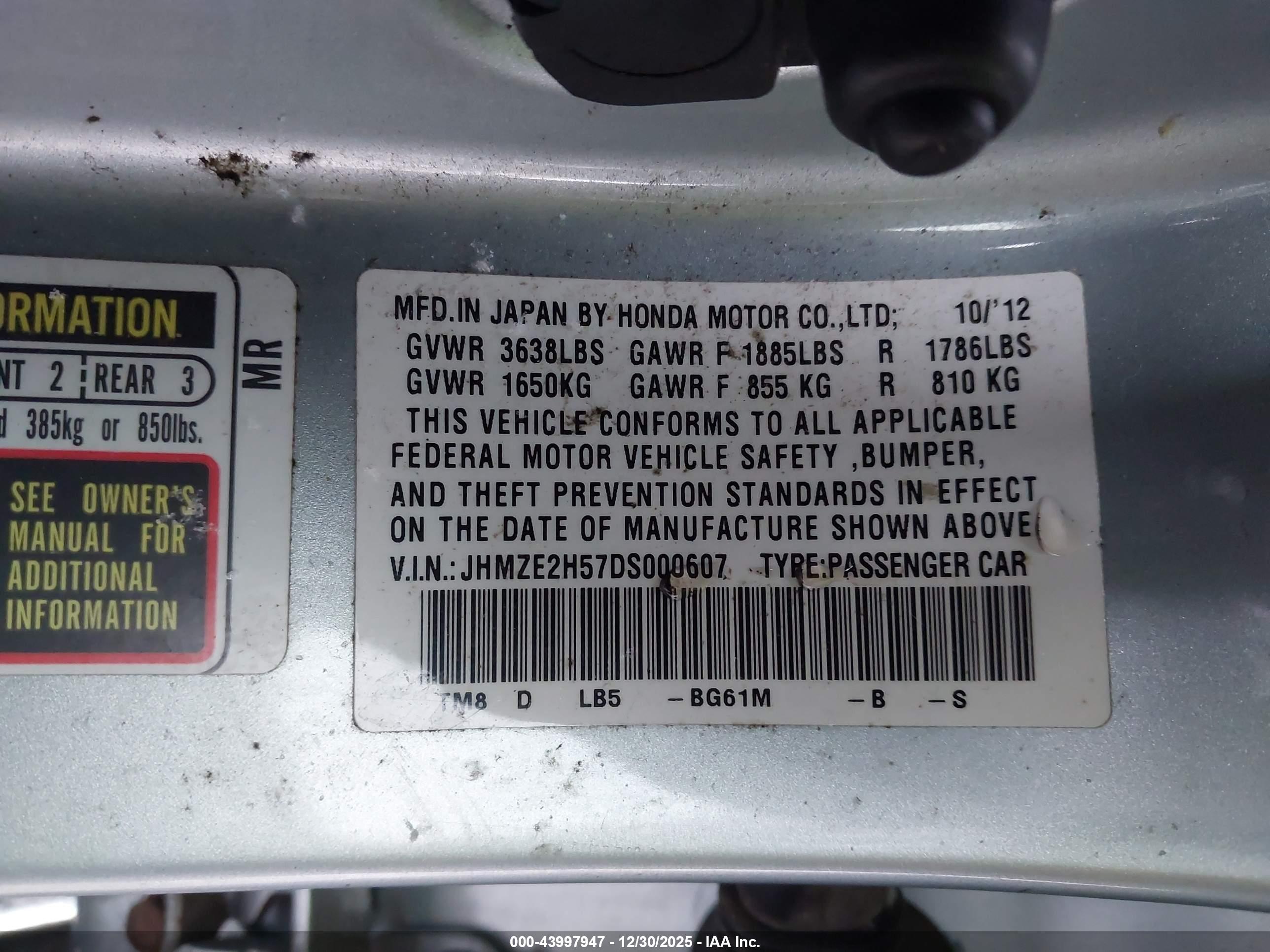 HONDA INSIGHT image 9