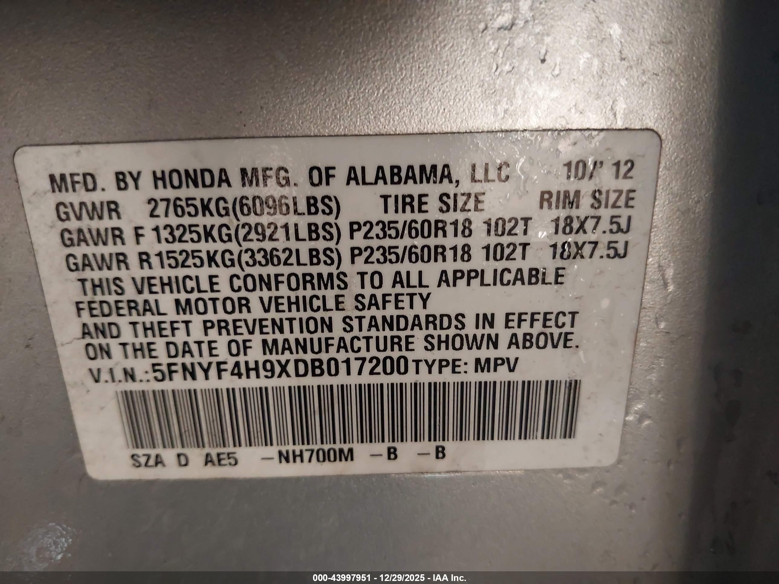 HONDA PILOT image 9