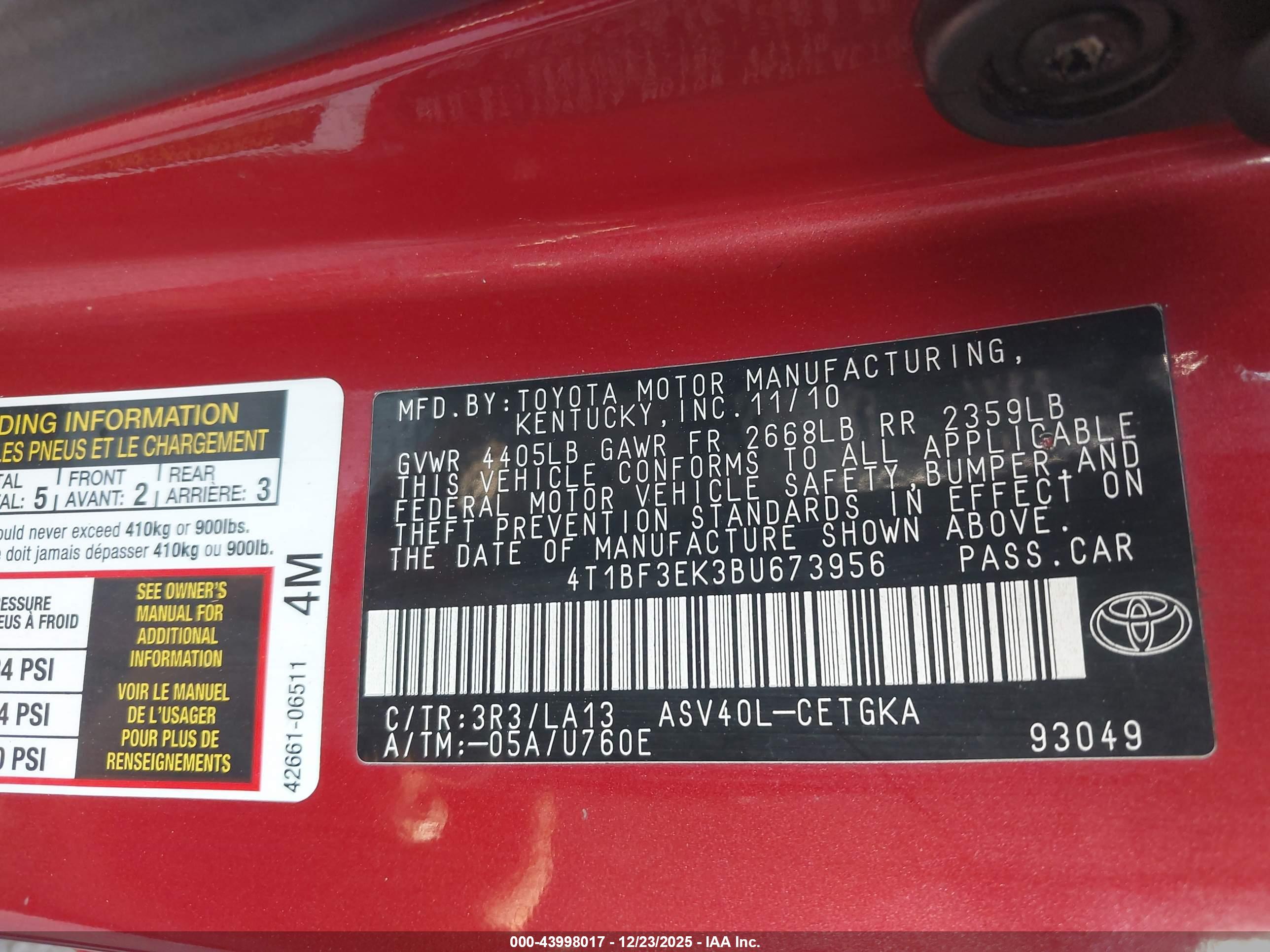 TOYOTA CAMRY image 9