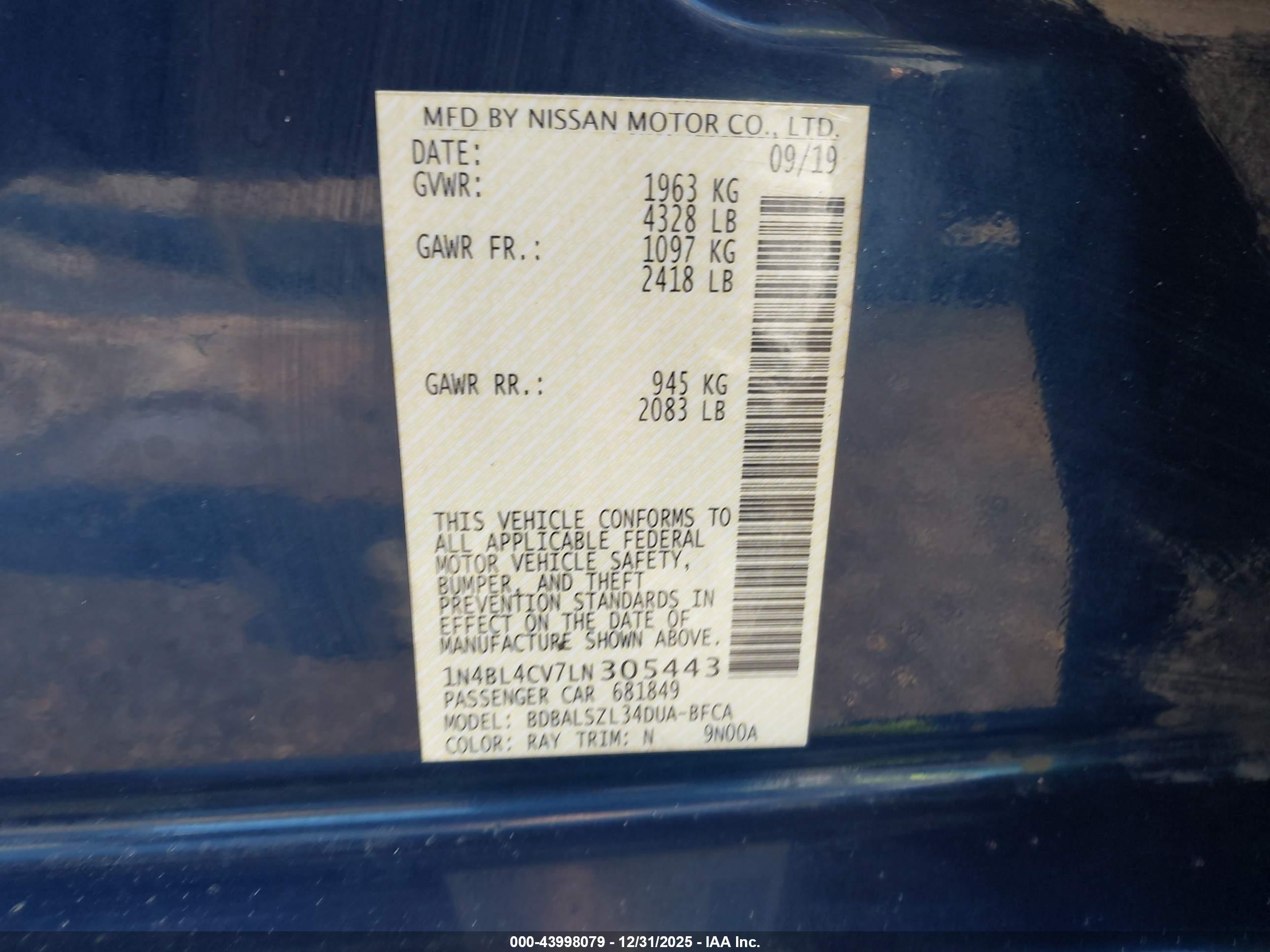 NISSAN ALTIMA image 9