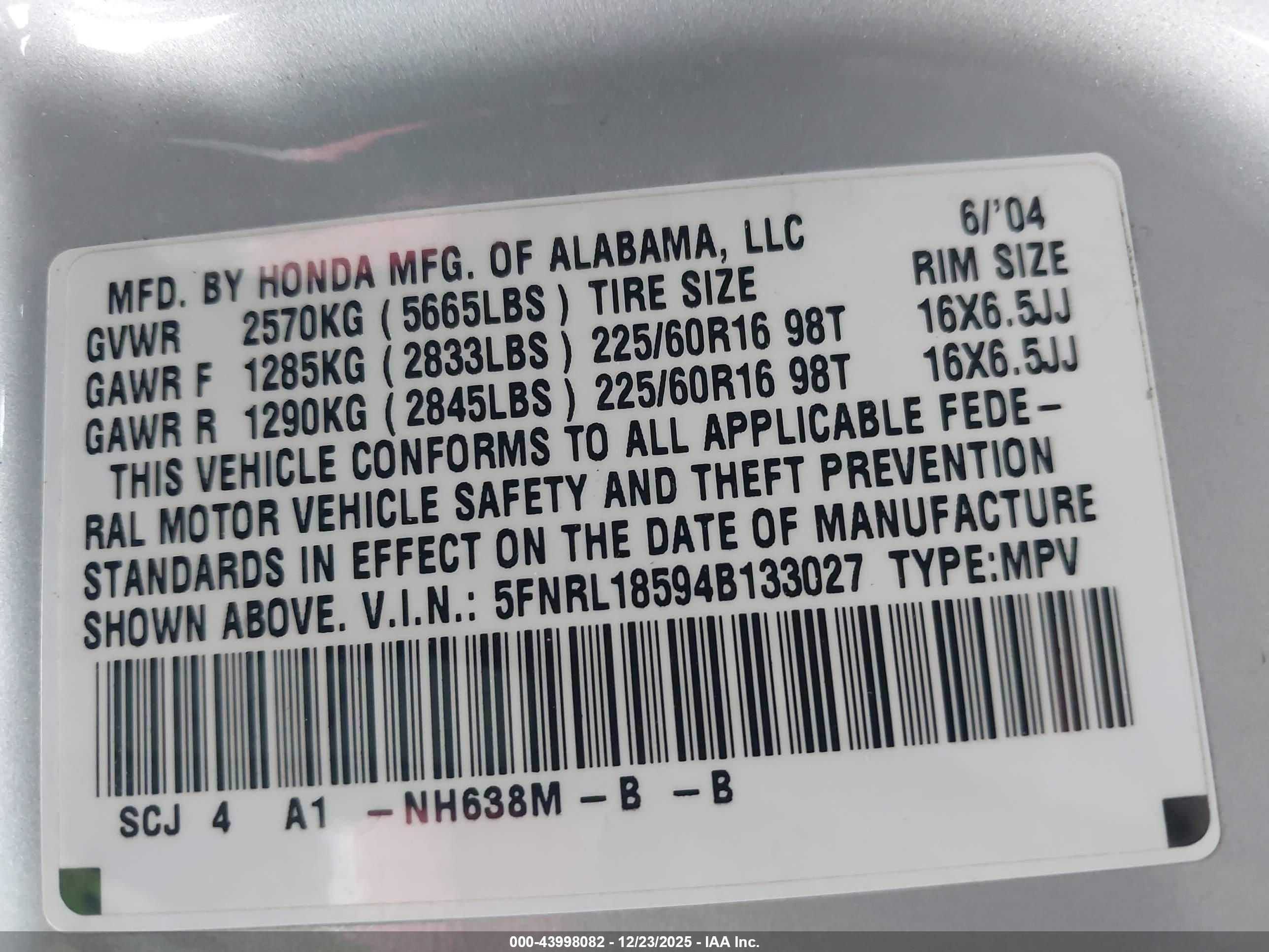 HONDA ODYSSEY image 9