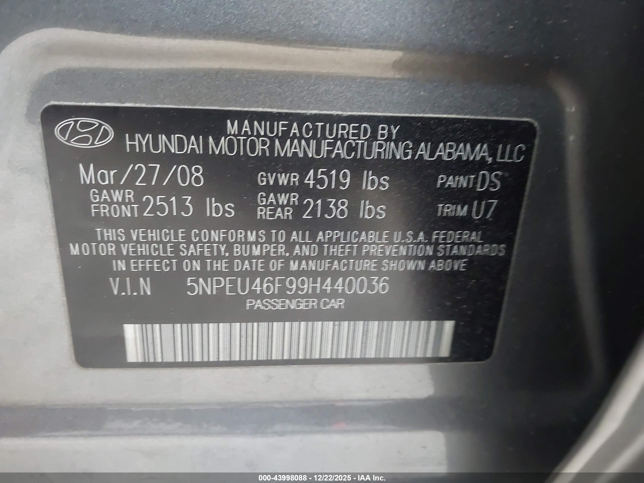 HYUNDAI SONATA image 9