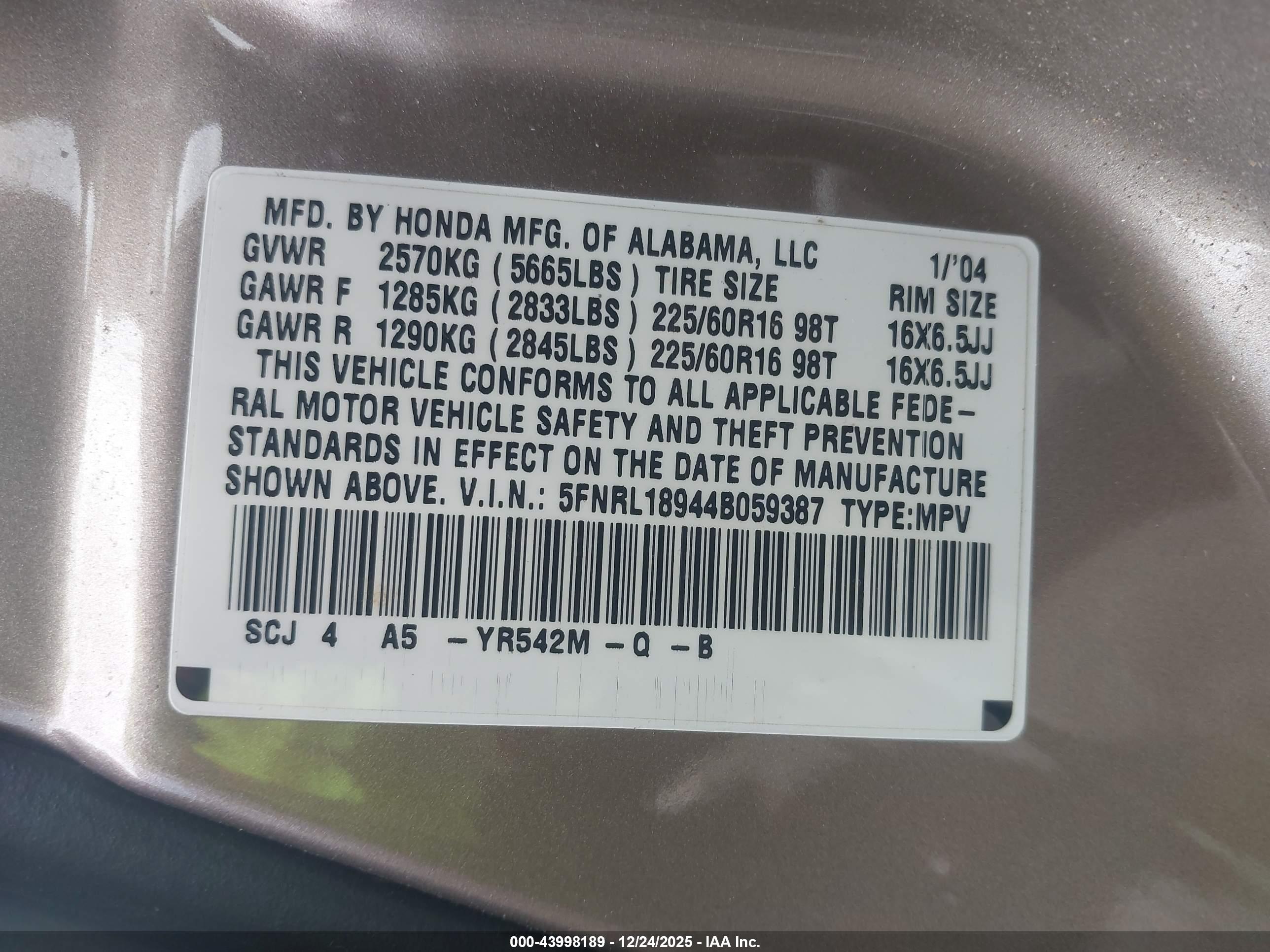 HONDA ODYSSEY image 9