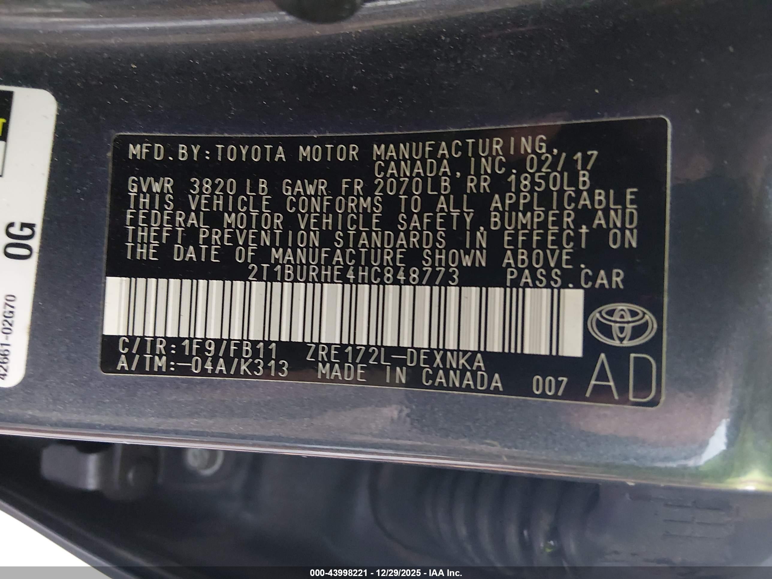 TOYOTA COROLLA image 9