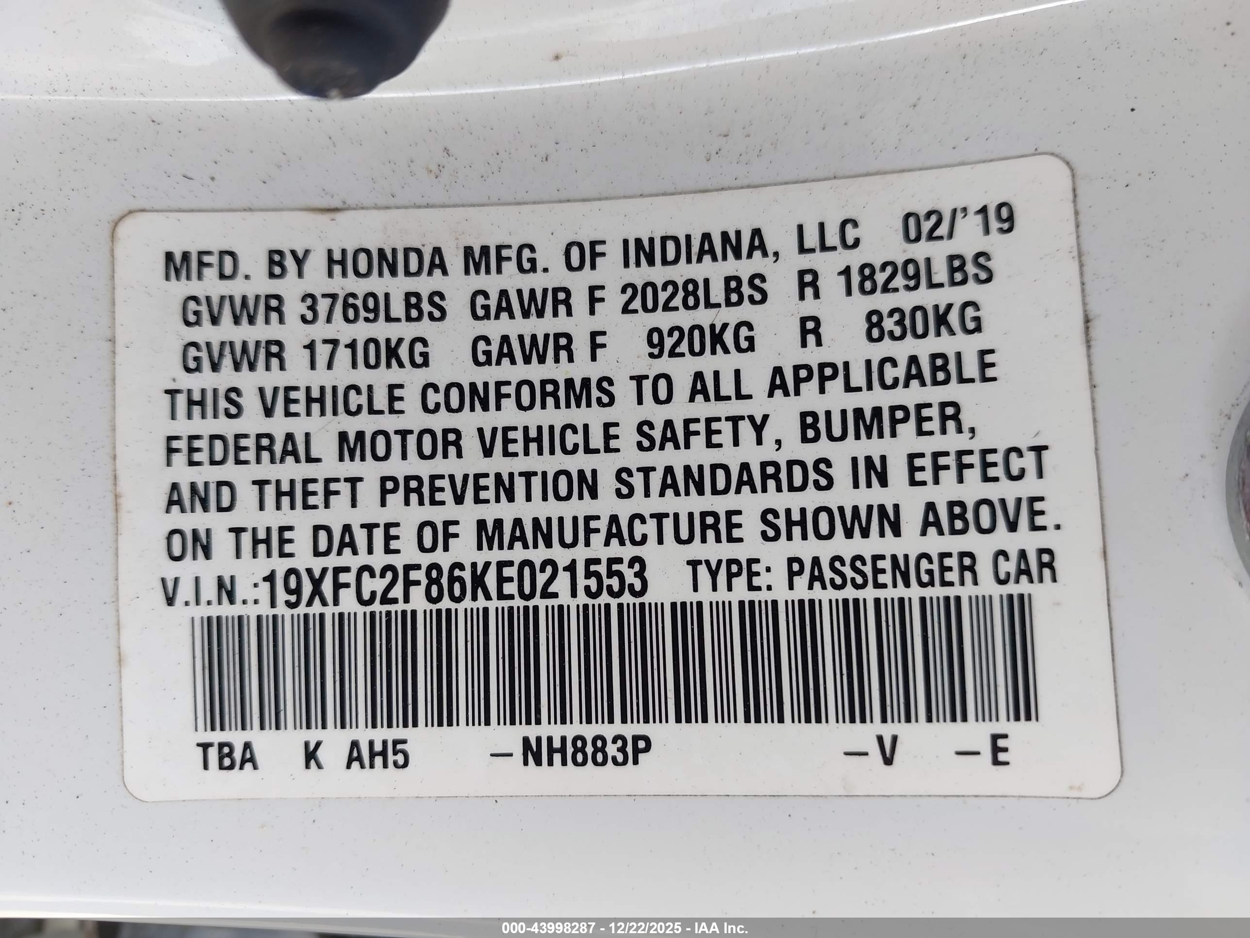 HONDA CIVIC image 9