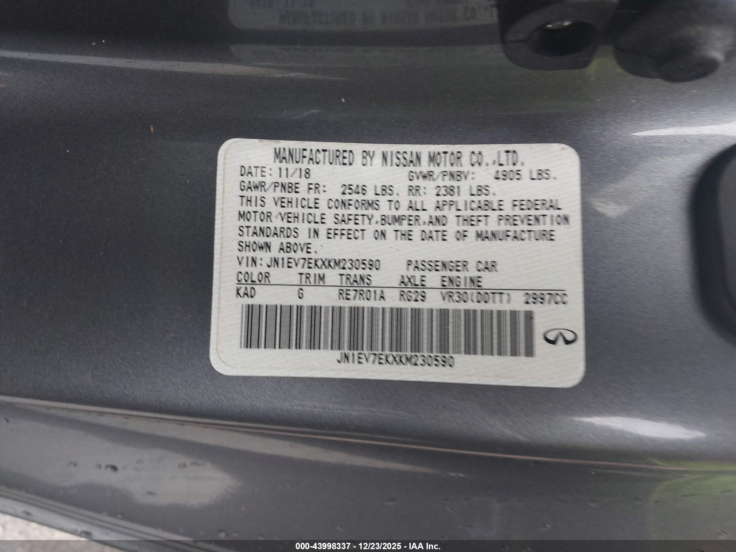 INFINITI Q60 image 9