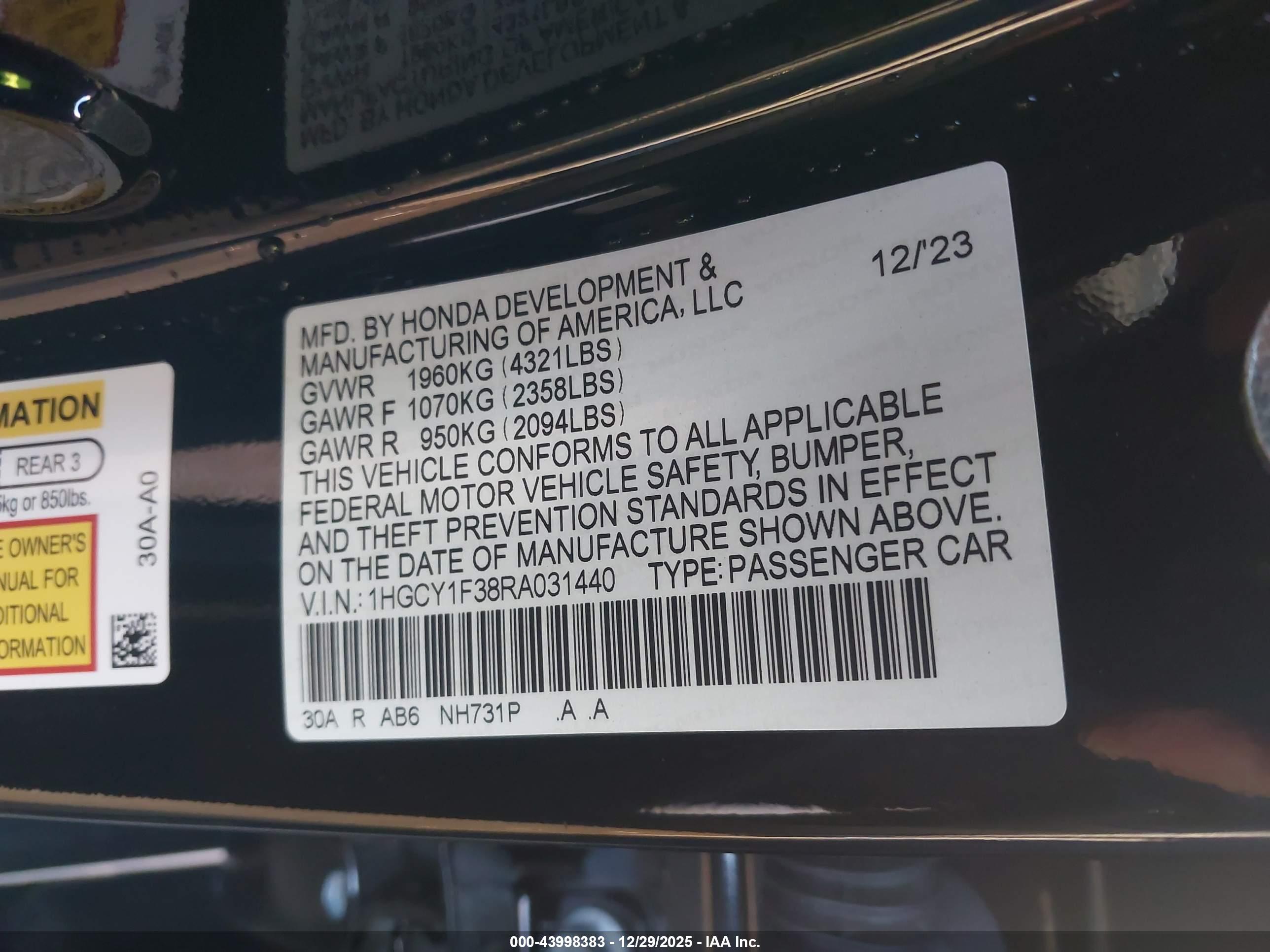 HONDA ACCORD image 9