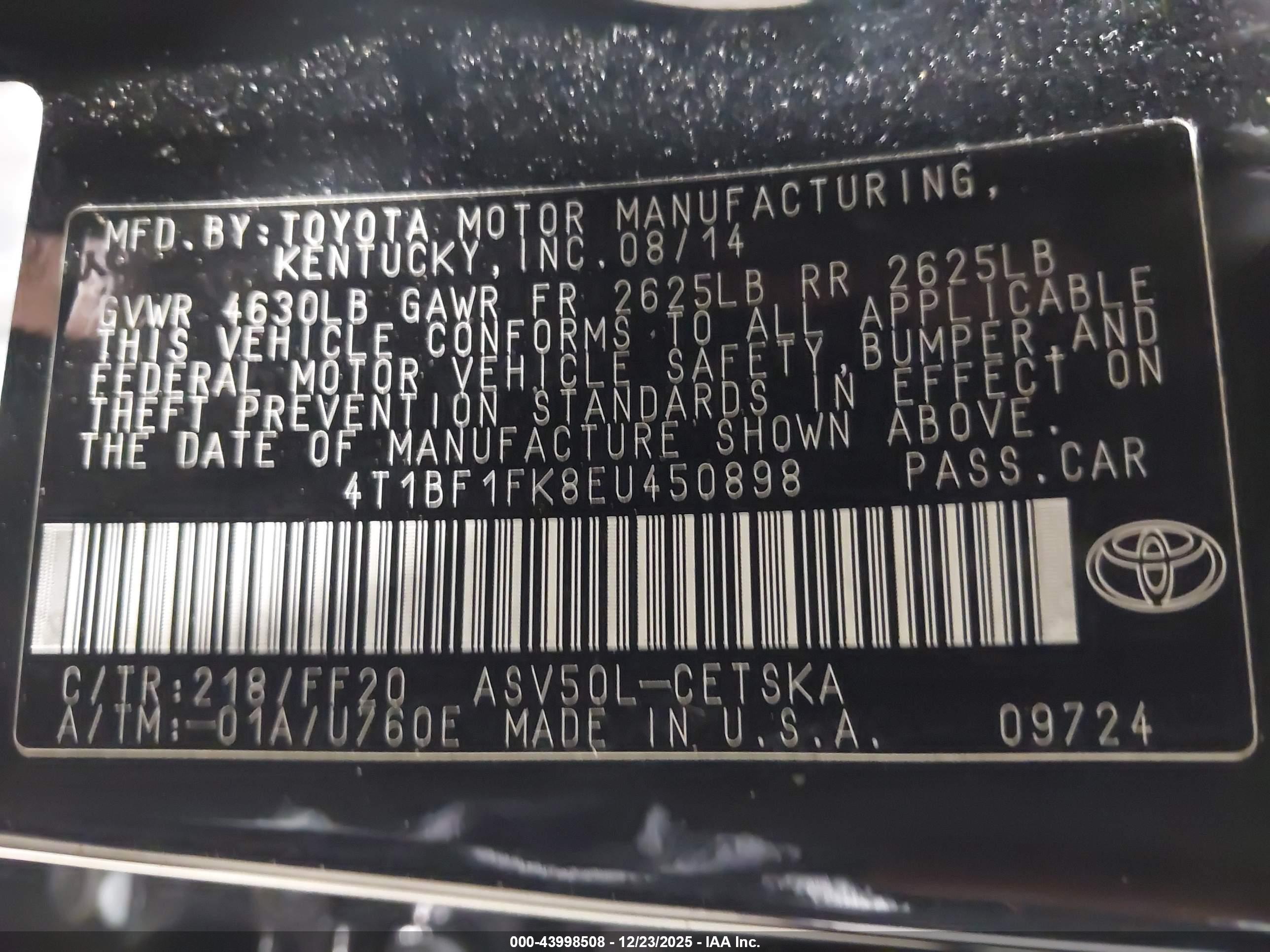 TOYOTA CAMRY image 9
