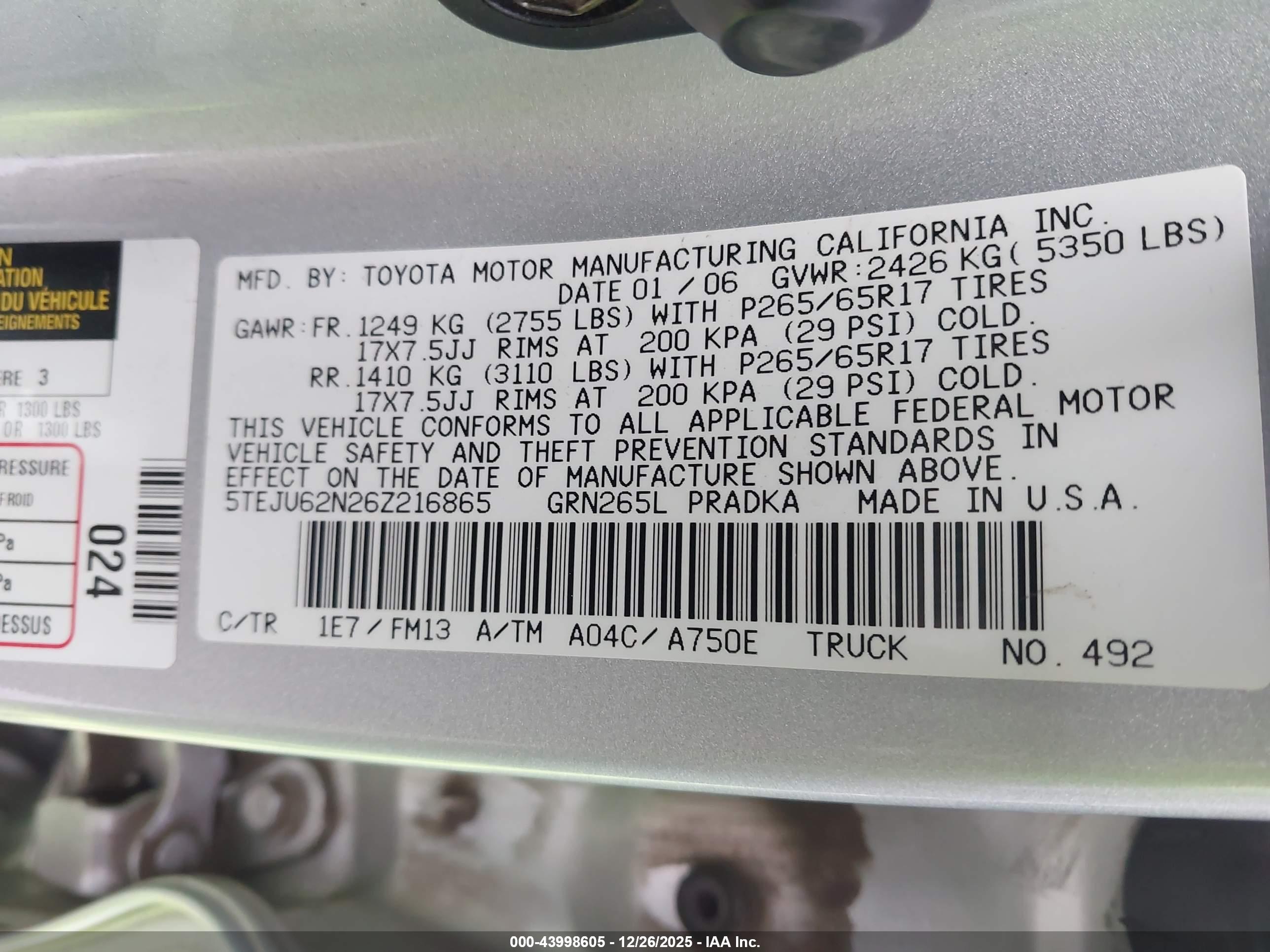 TOYOTA TACOMA image 9