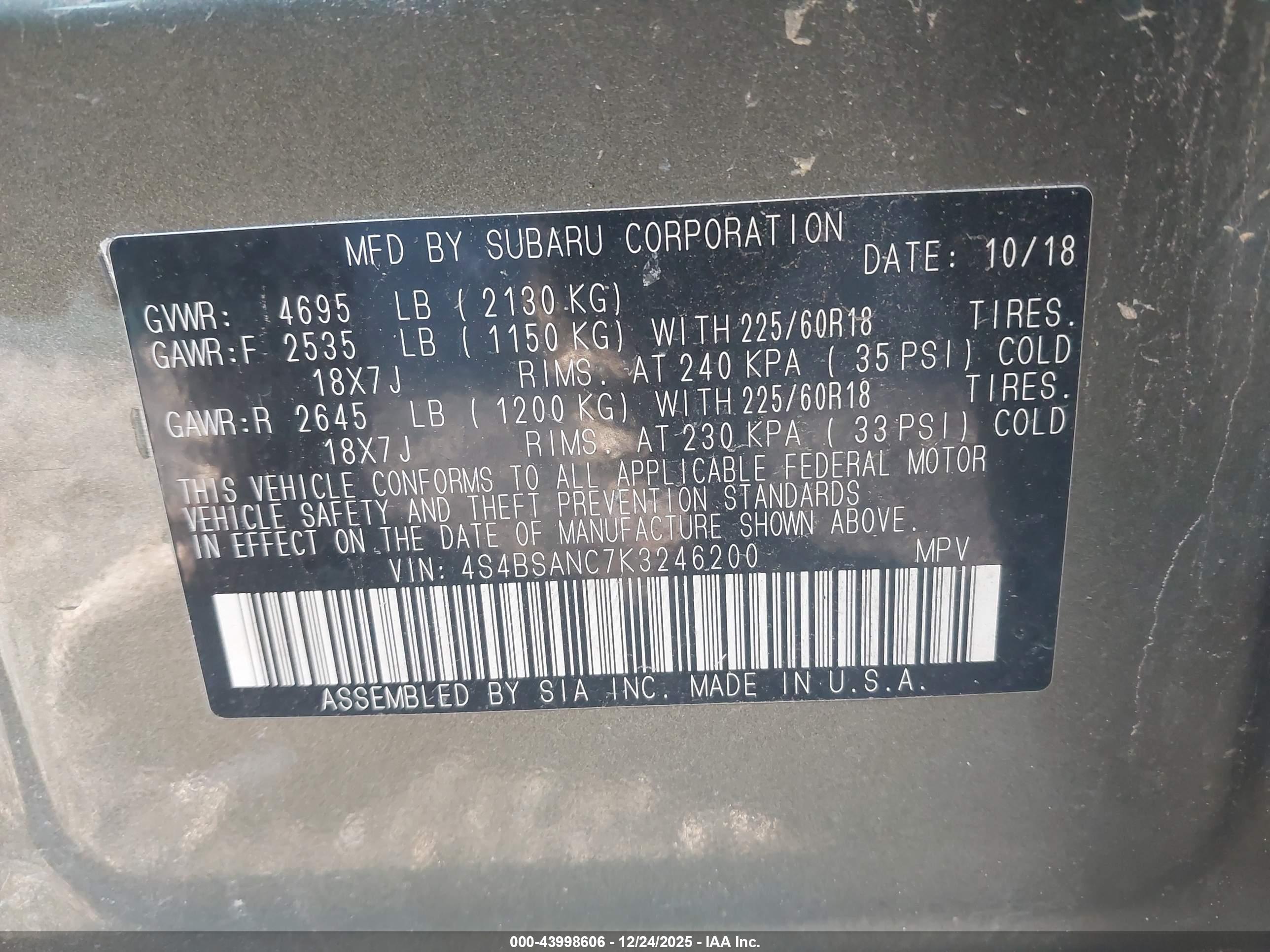 SUBARU OUTBACK image 9