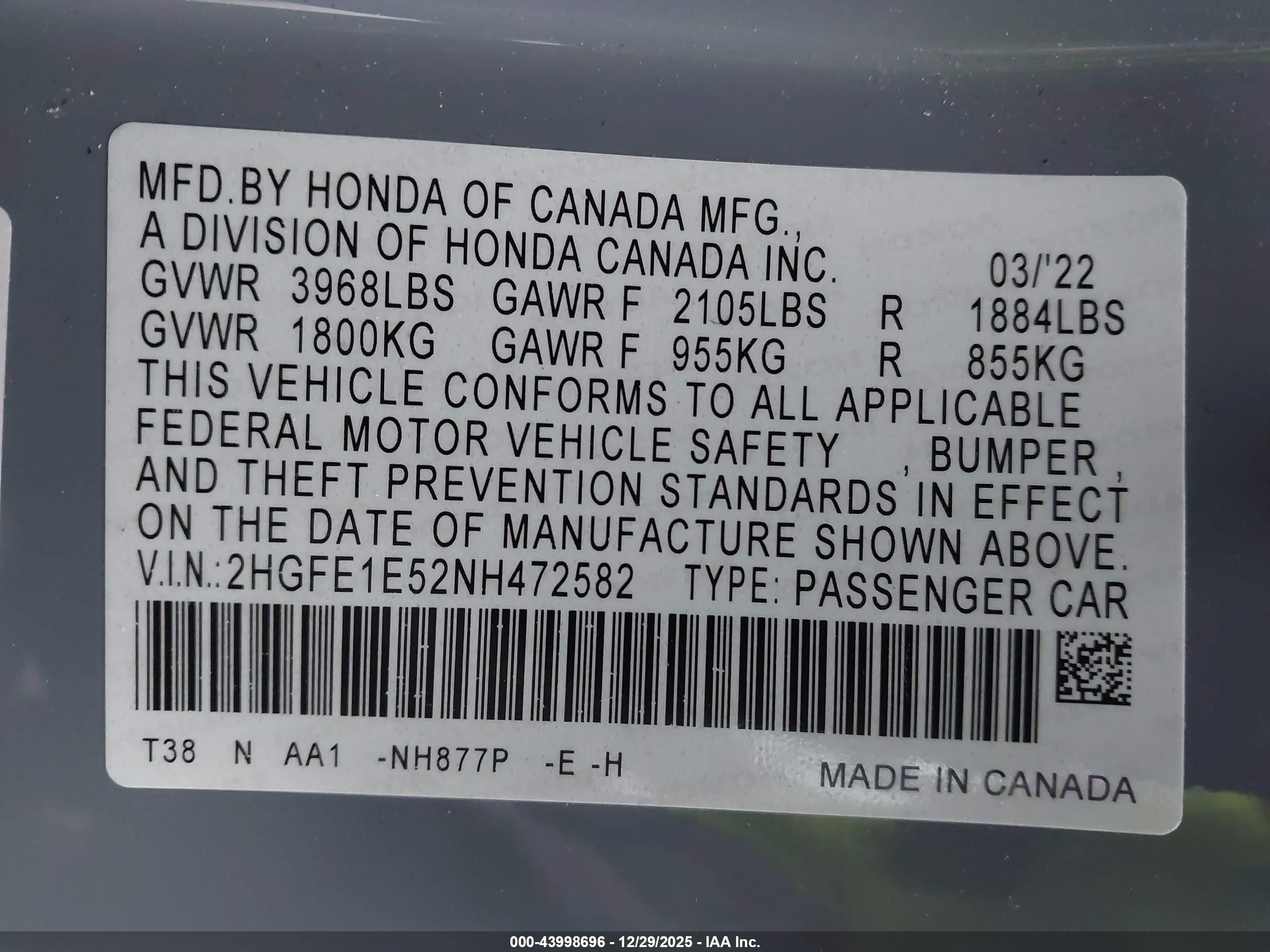 HONDA CIVIC image 9
